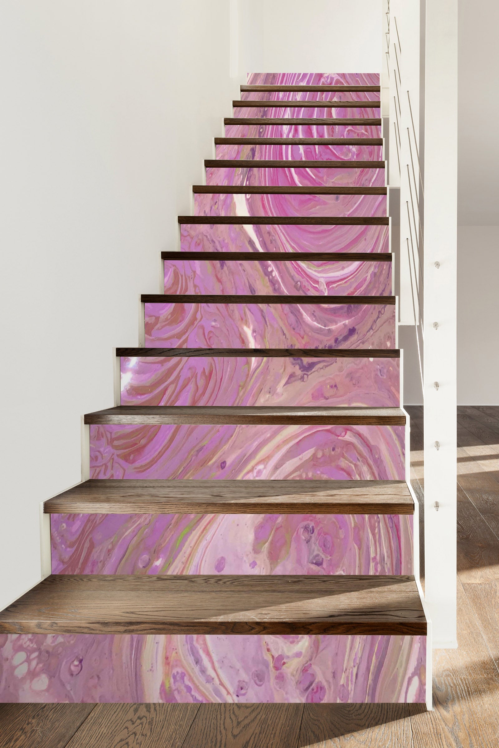 3D Pink Texture 90194 Valerie Latrice Stair Risers