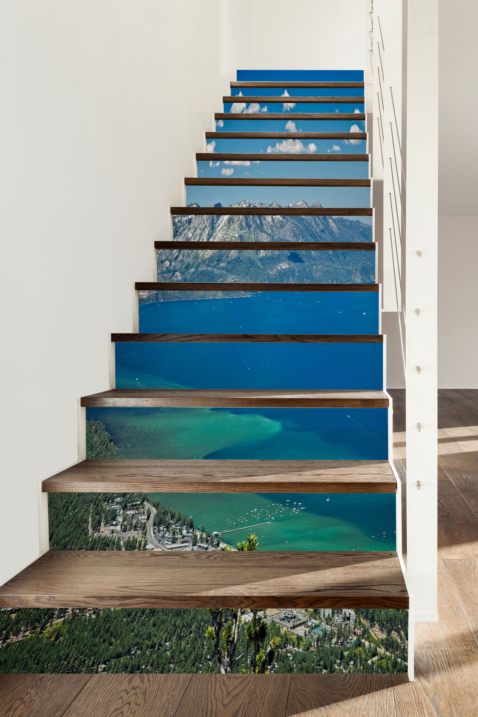 3D Mountains Seas 94115 Kathy Barefield Stair Risers