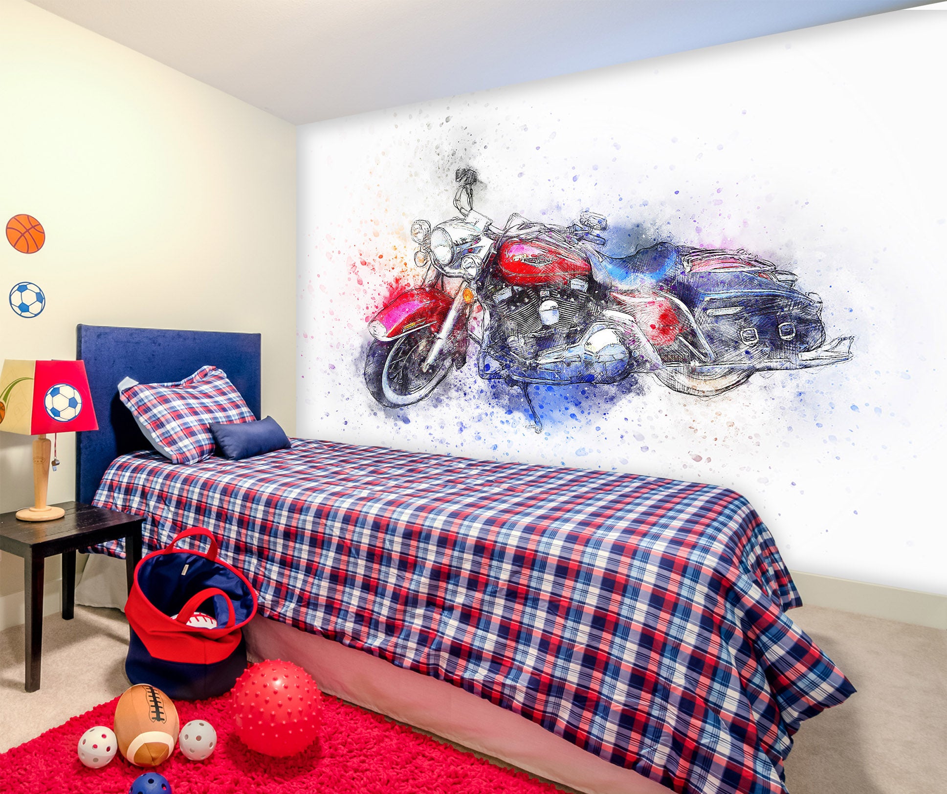 3D Motorcycle Painting 130 Vehicle Wall Murals