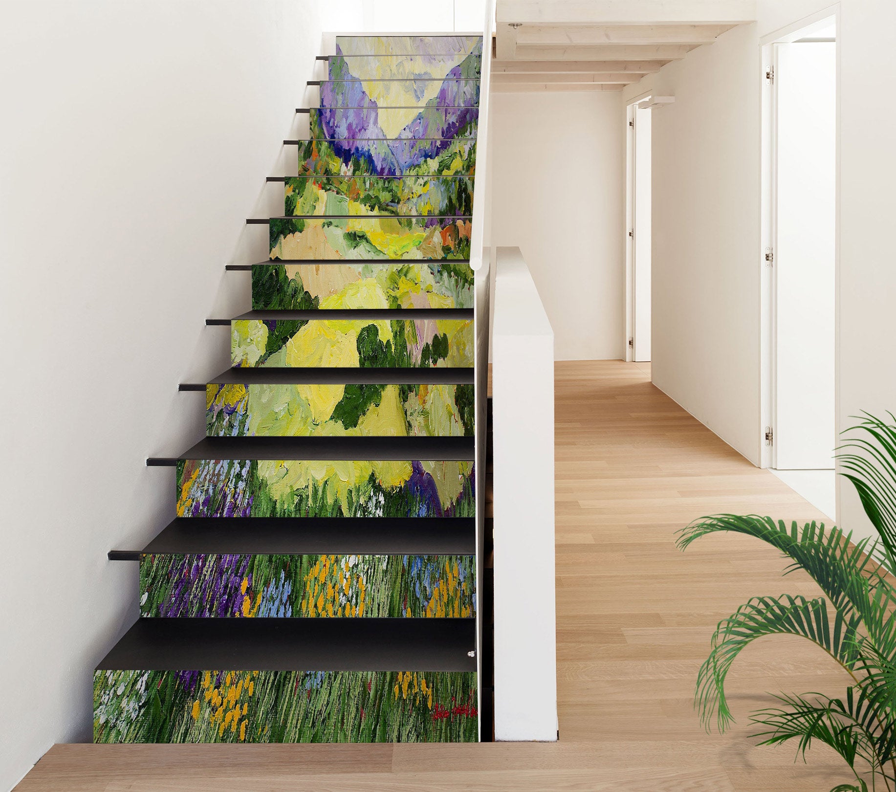 3D Mountain Flowers Field 89215 Allan P. Friedlander Stair Risers