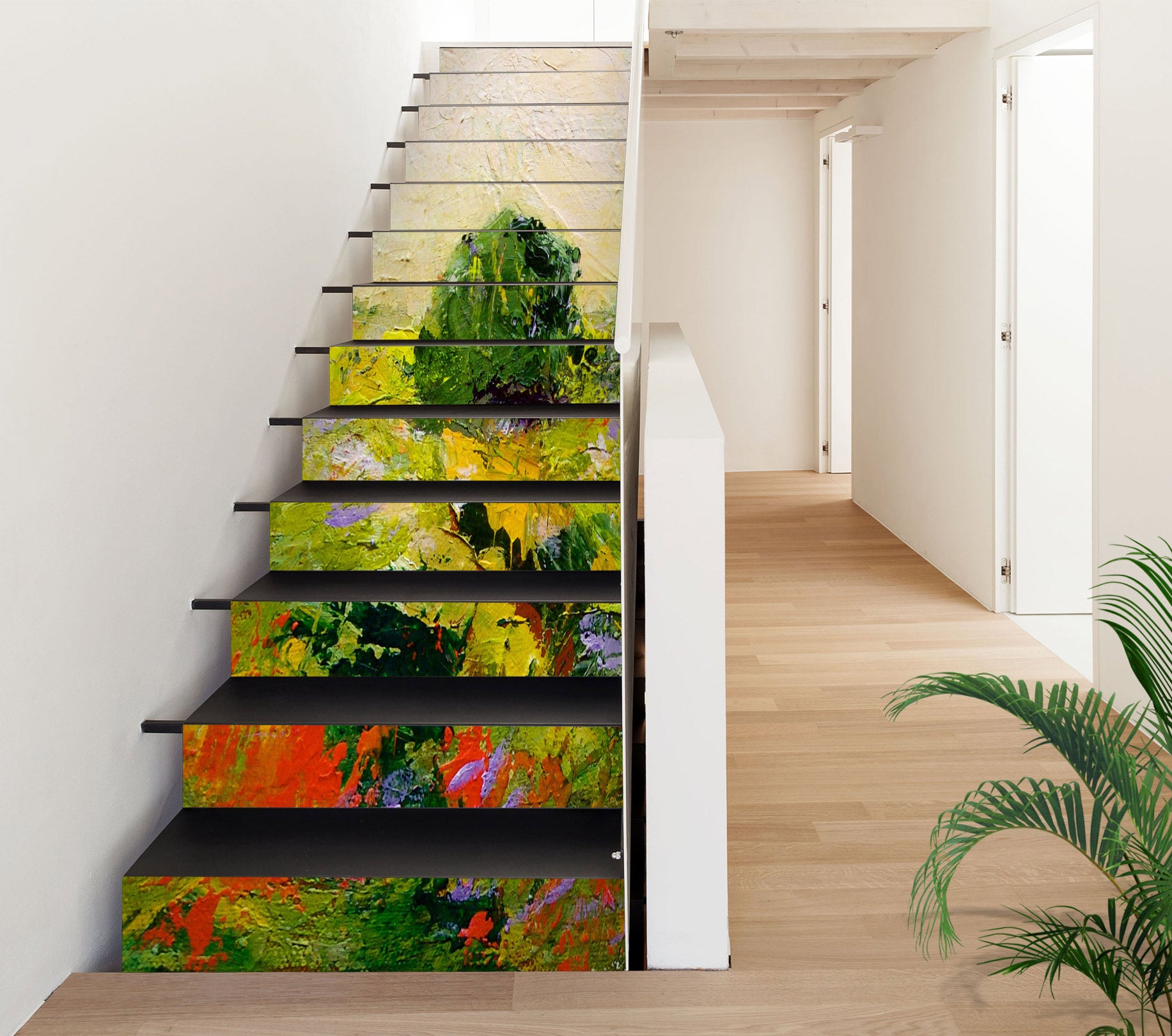 3D Trees Grass Oil Painting 9068 Allan P. Friedlander Stair Risers