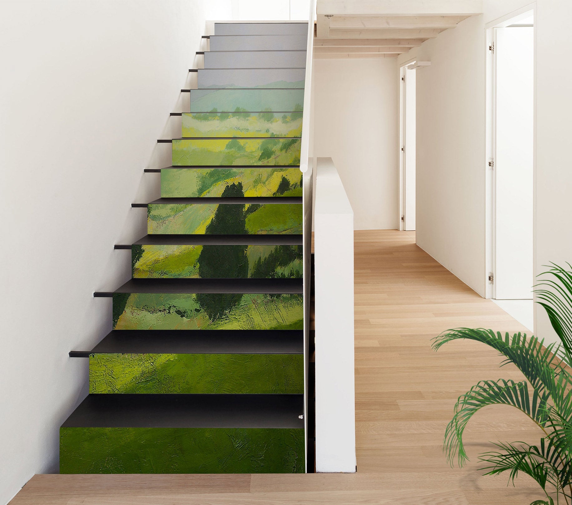 3D Green Hillside Trees 89197 Allan P. Friedlander Stair Risers