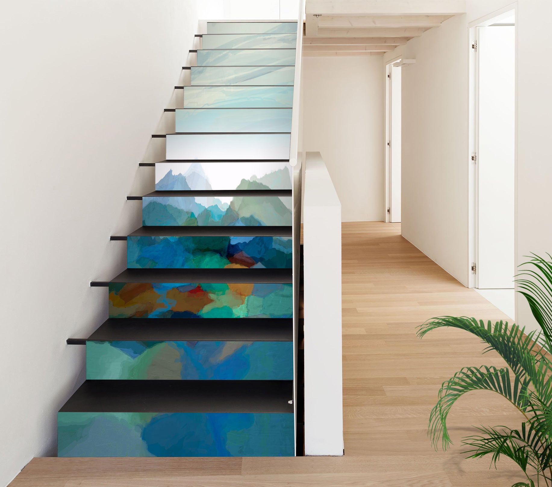 3D Pigment Color Block Pattern 9468 Michael Tienhaara Stair Risers