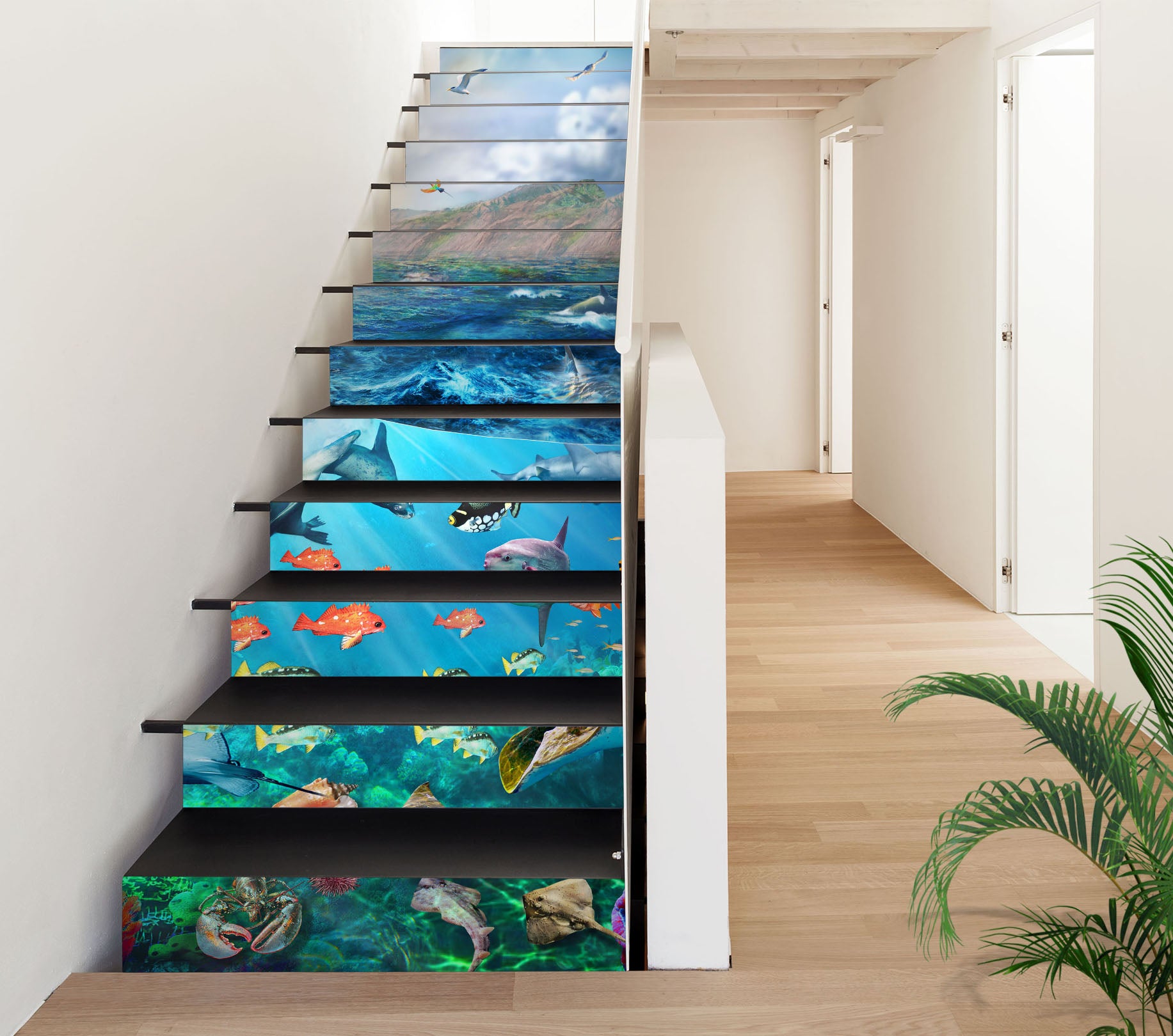 3D Ocean Fish 96181 Adrian Chesterman Stair Risers