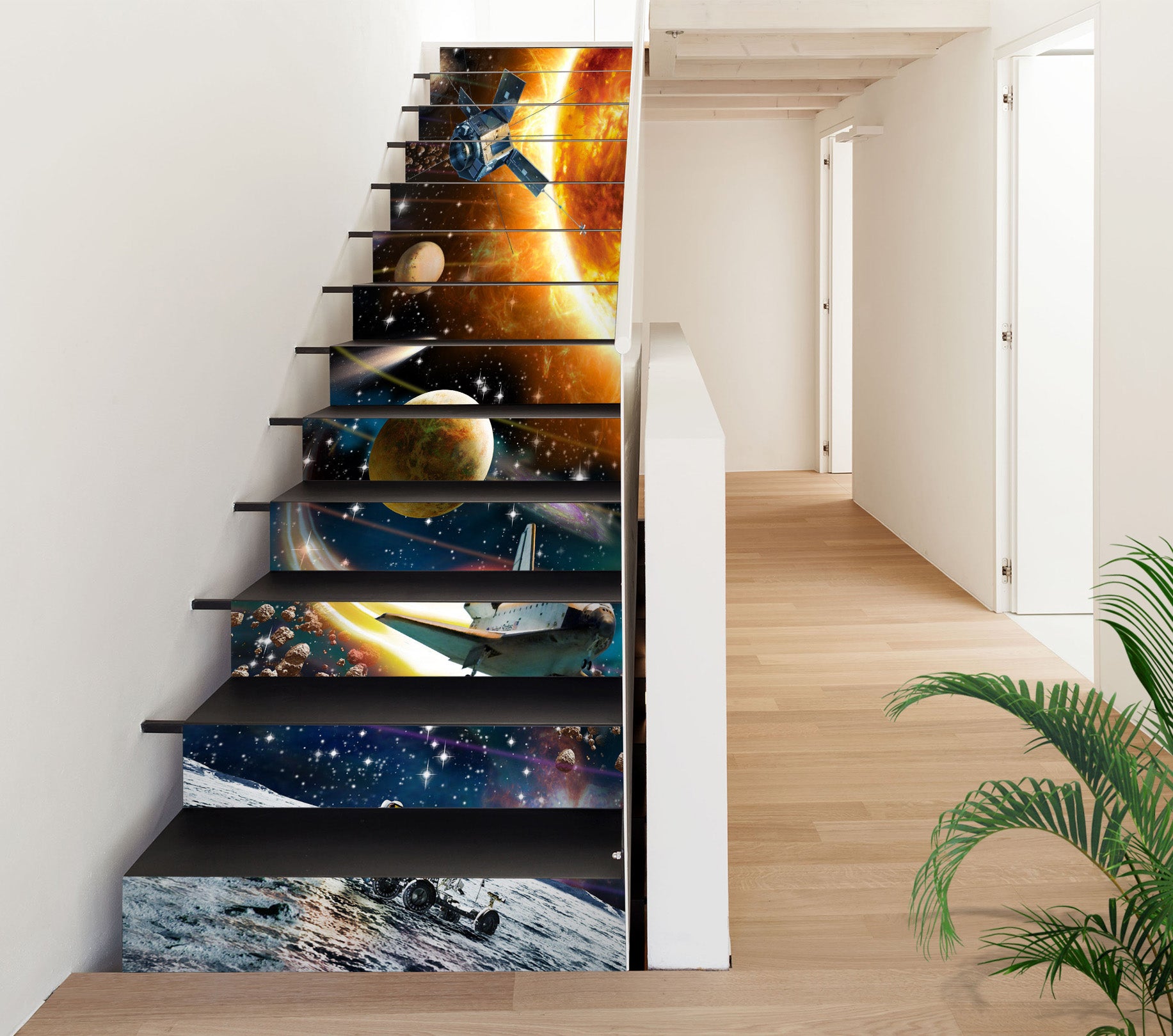 3D Planet Space Satellite 96173 Adrian Chesterman Stair Risers