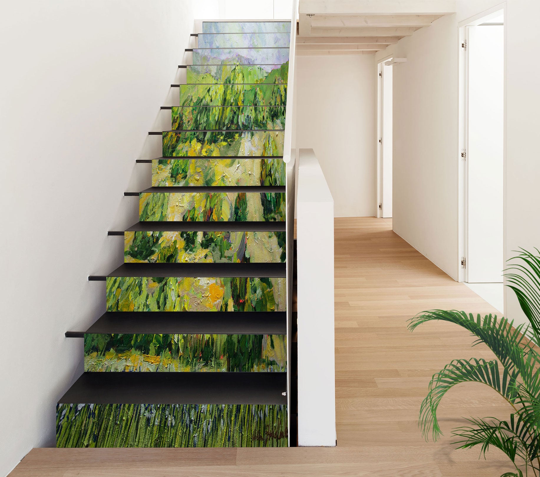 3D Green Field Hillside 9097 Allan P. Friedlander Stair Risers