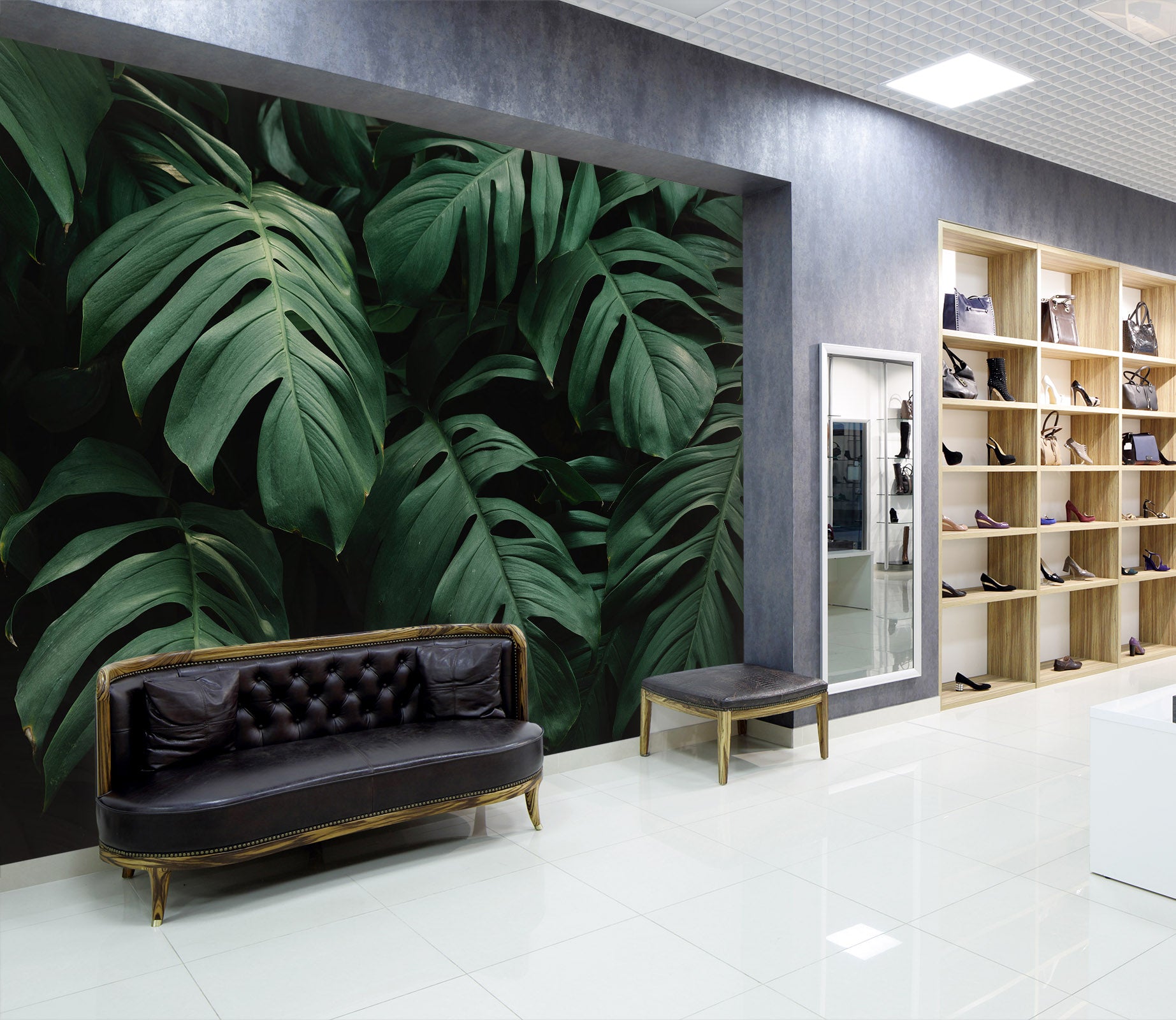 3D Natural Banana Leaf 106 Wall Murals