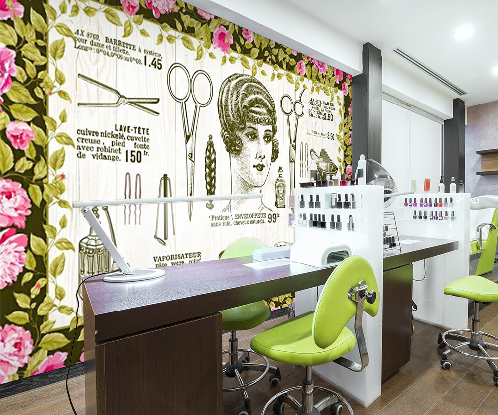 3D Hair Cutting Tools 1533 Wall Murals