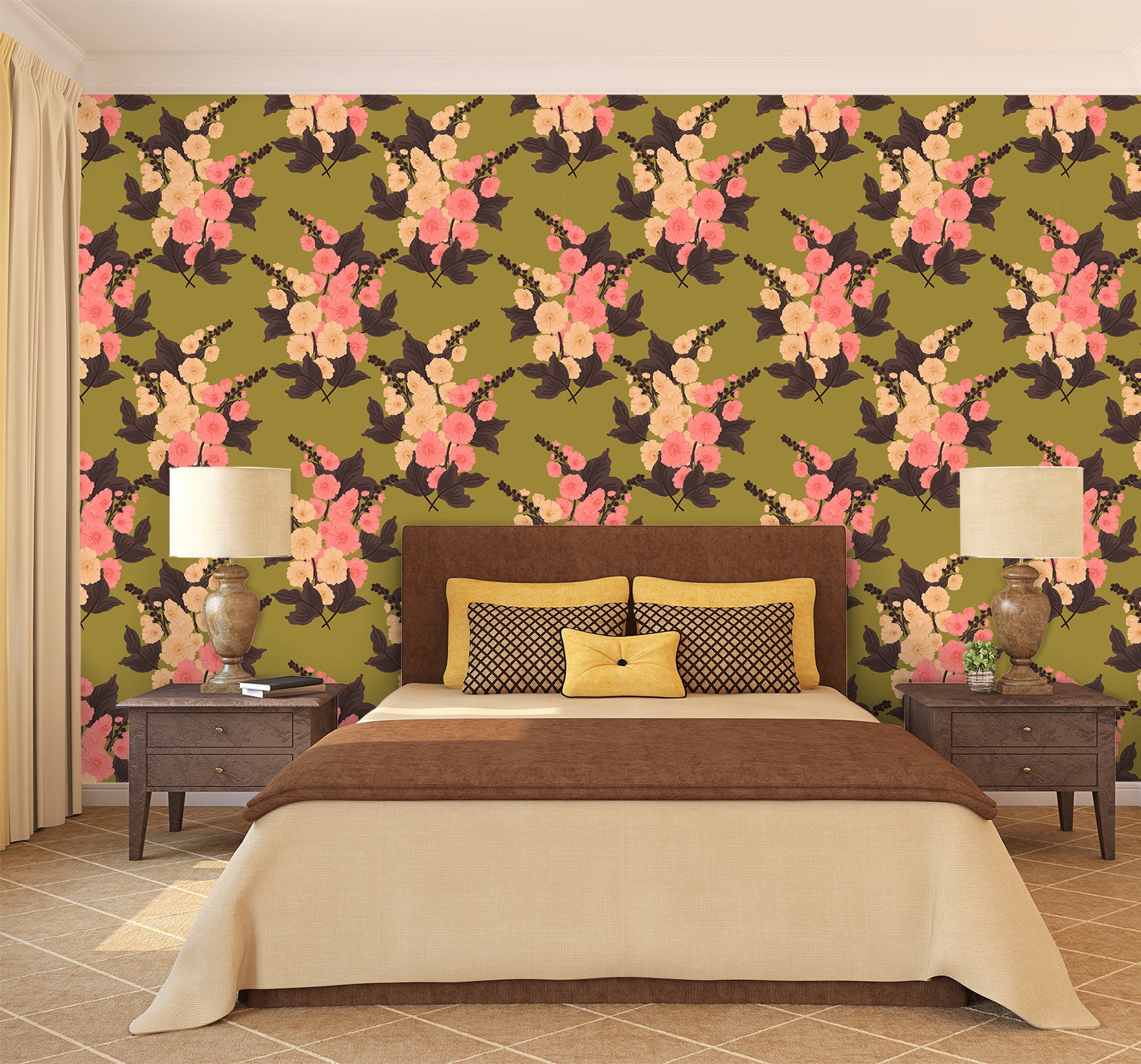 3D Pink Bouquet Pattern 12067 Kashmira Jayaprakash Wall Mural Wall Murals