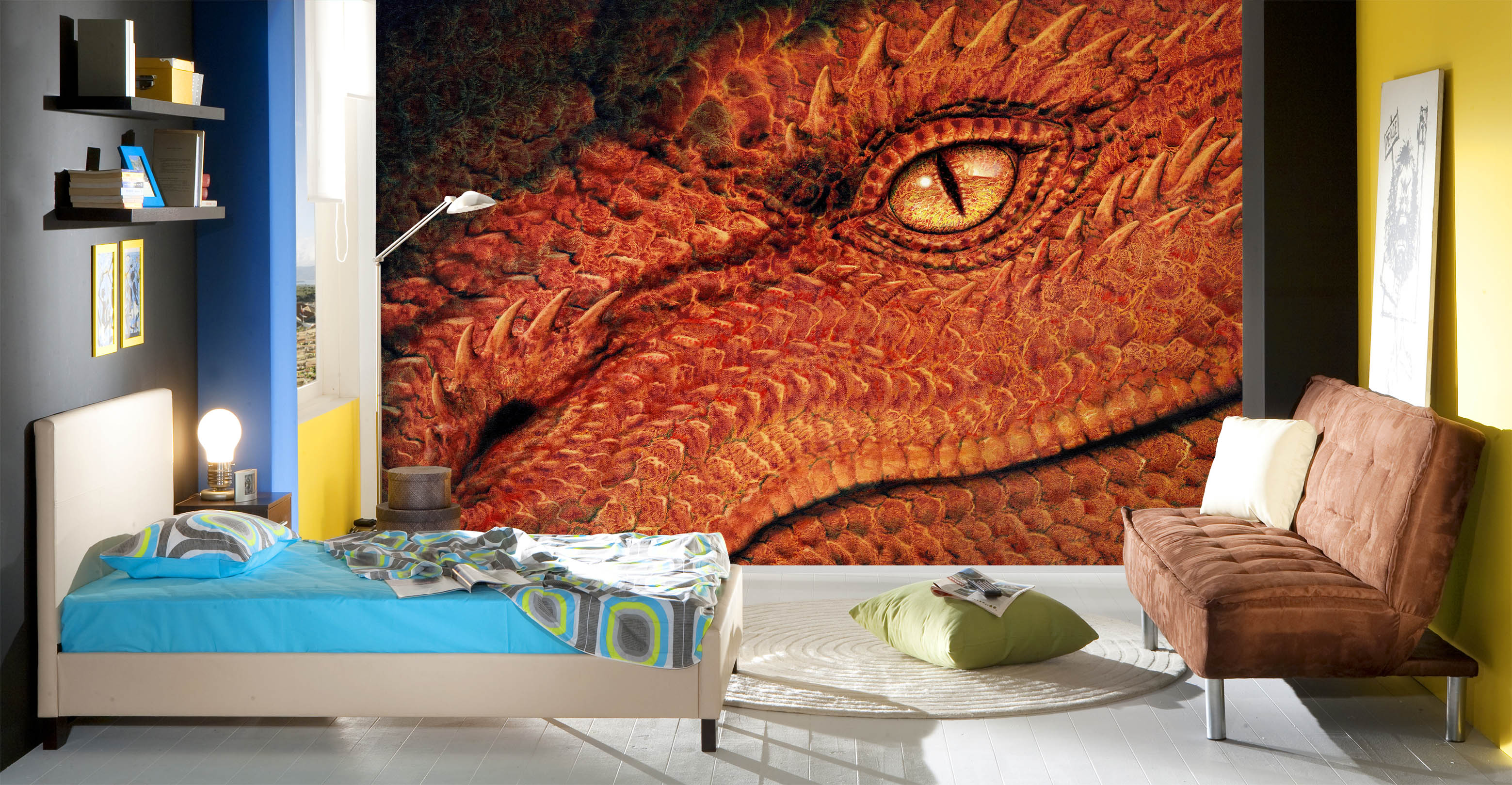 3D Red Dragon Eye 7081 Ciruelo Wall Mural Wall Murals