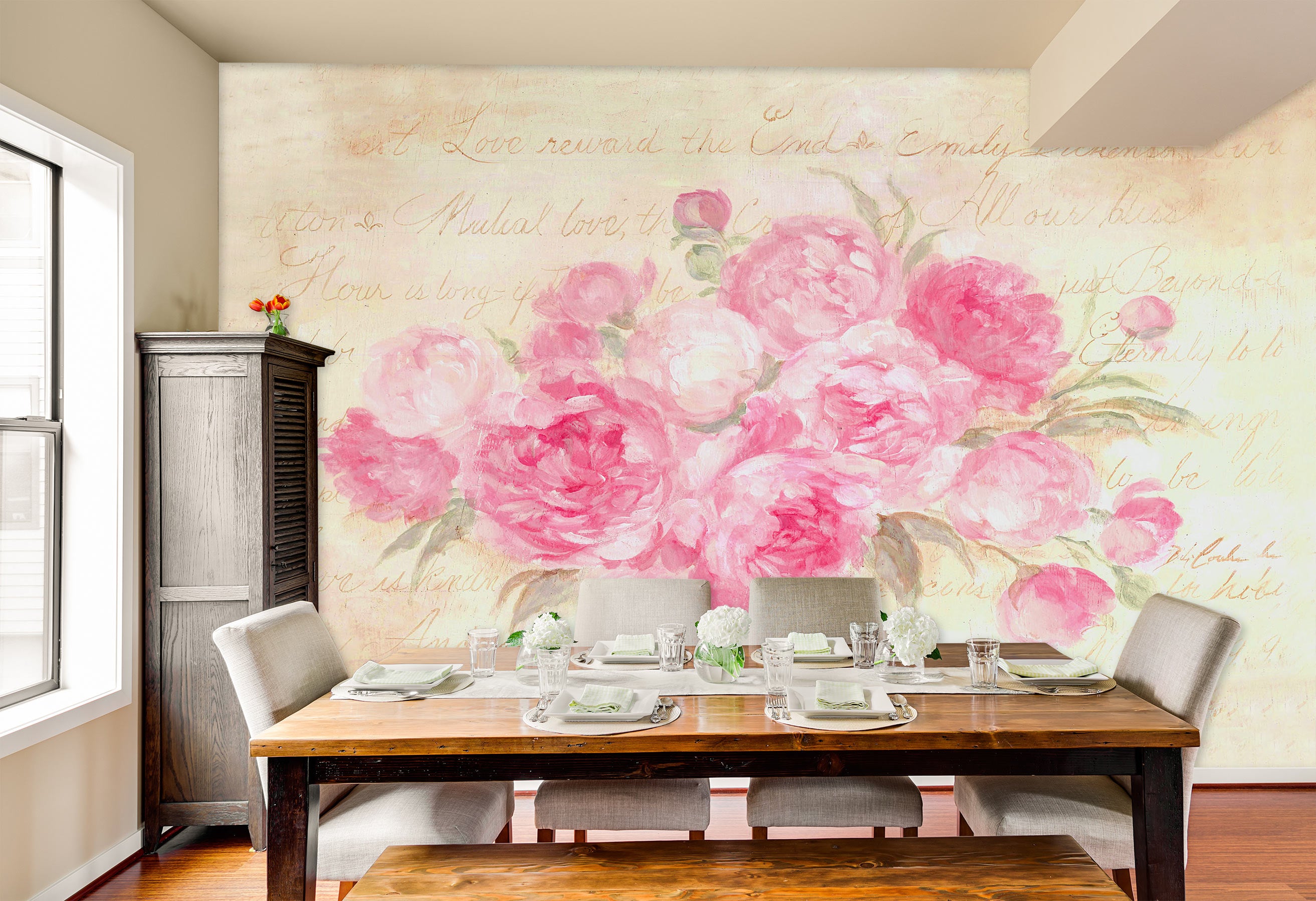 3D Pink Flower 3181 Debi Coules Wall Mural Wall Murals