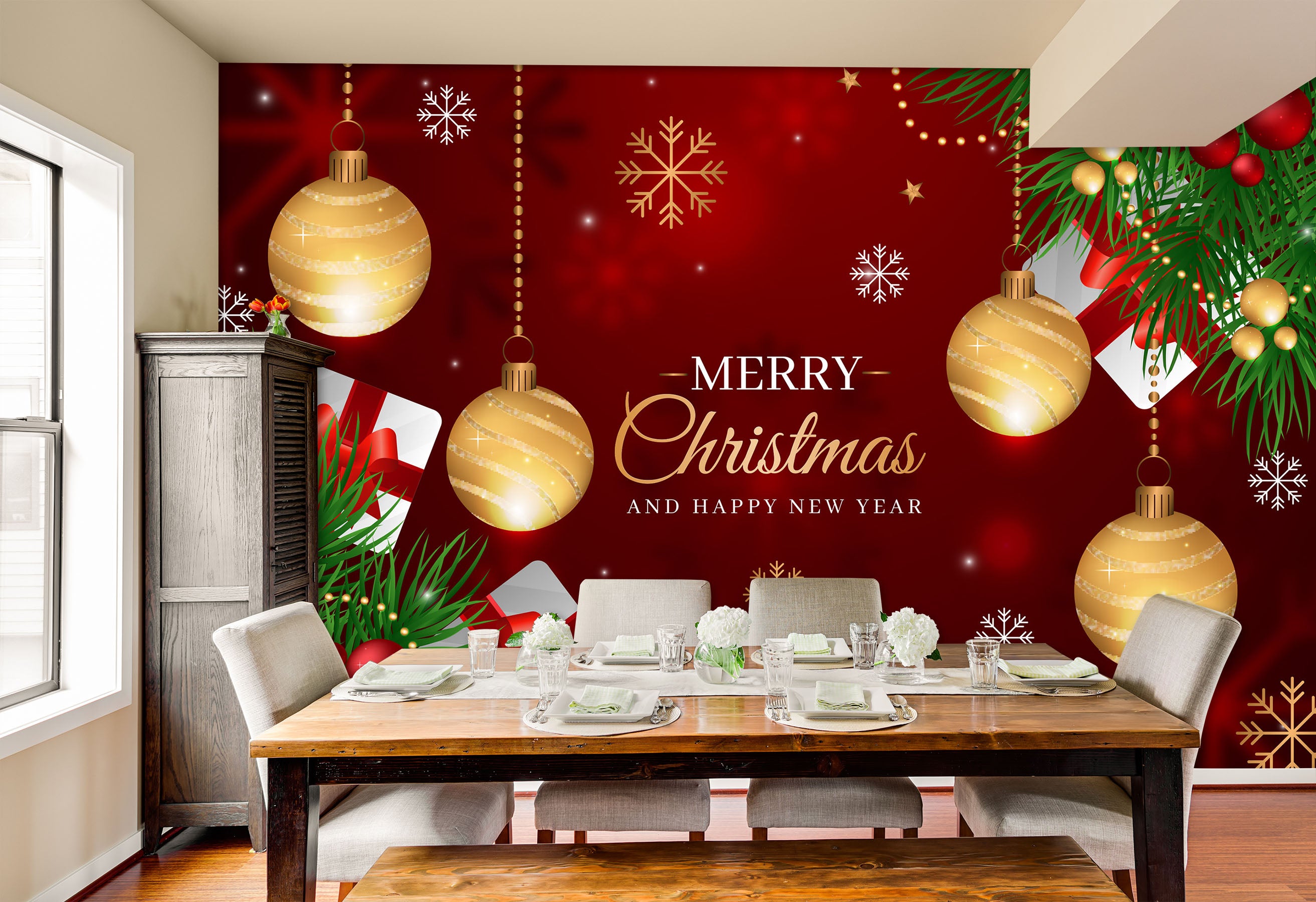 3D Snowflake Ball 58082 Wall Murals