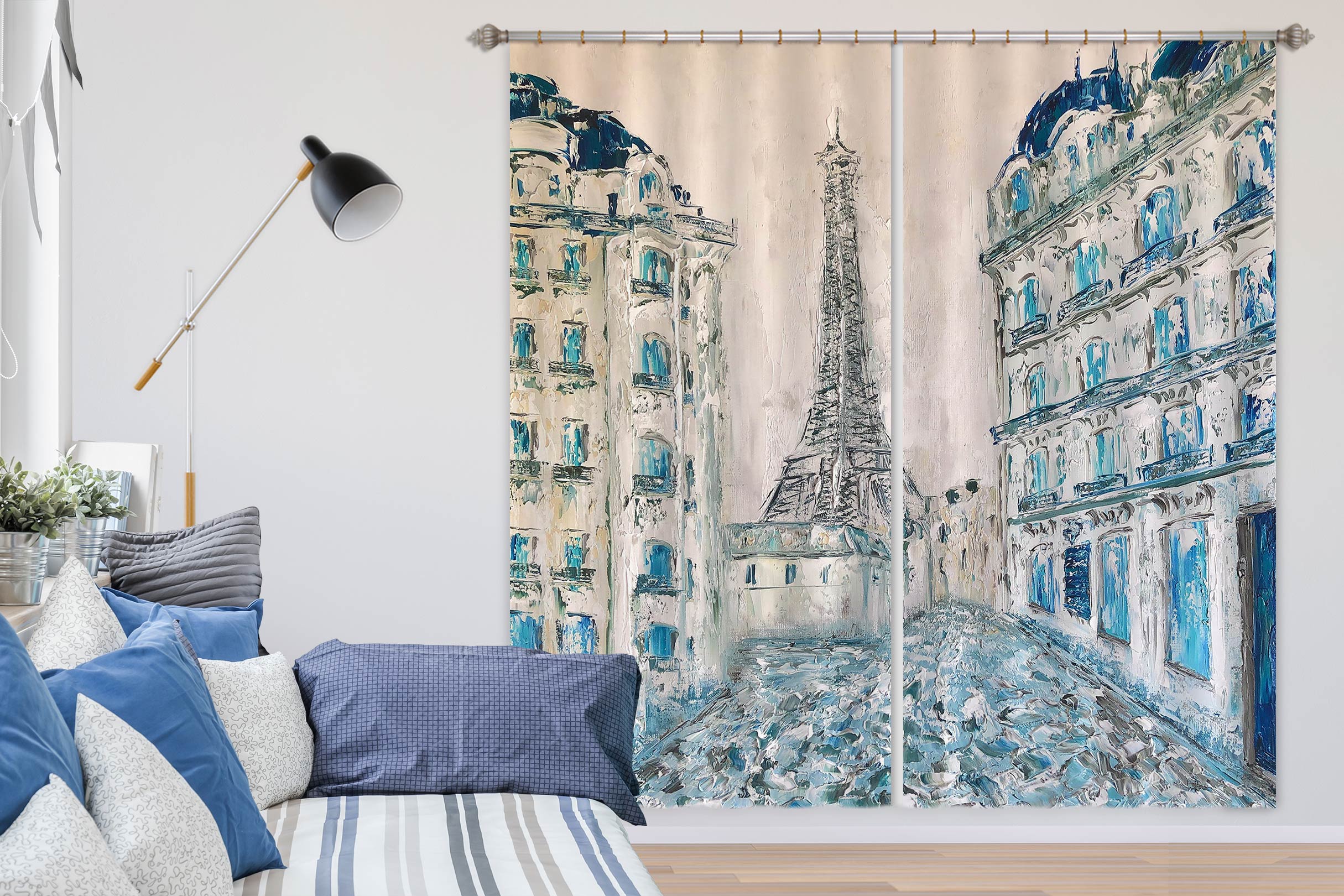 3D Eiffel Tower 354 Skromova Marina Curtain Curtains Drapes