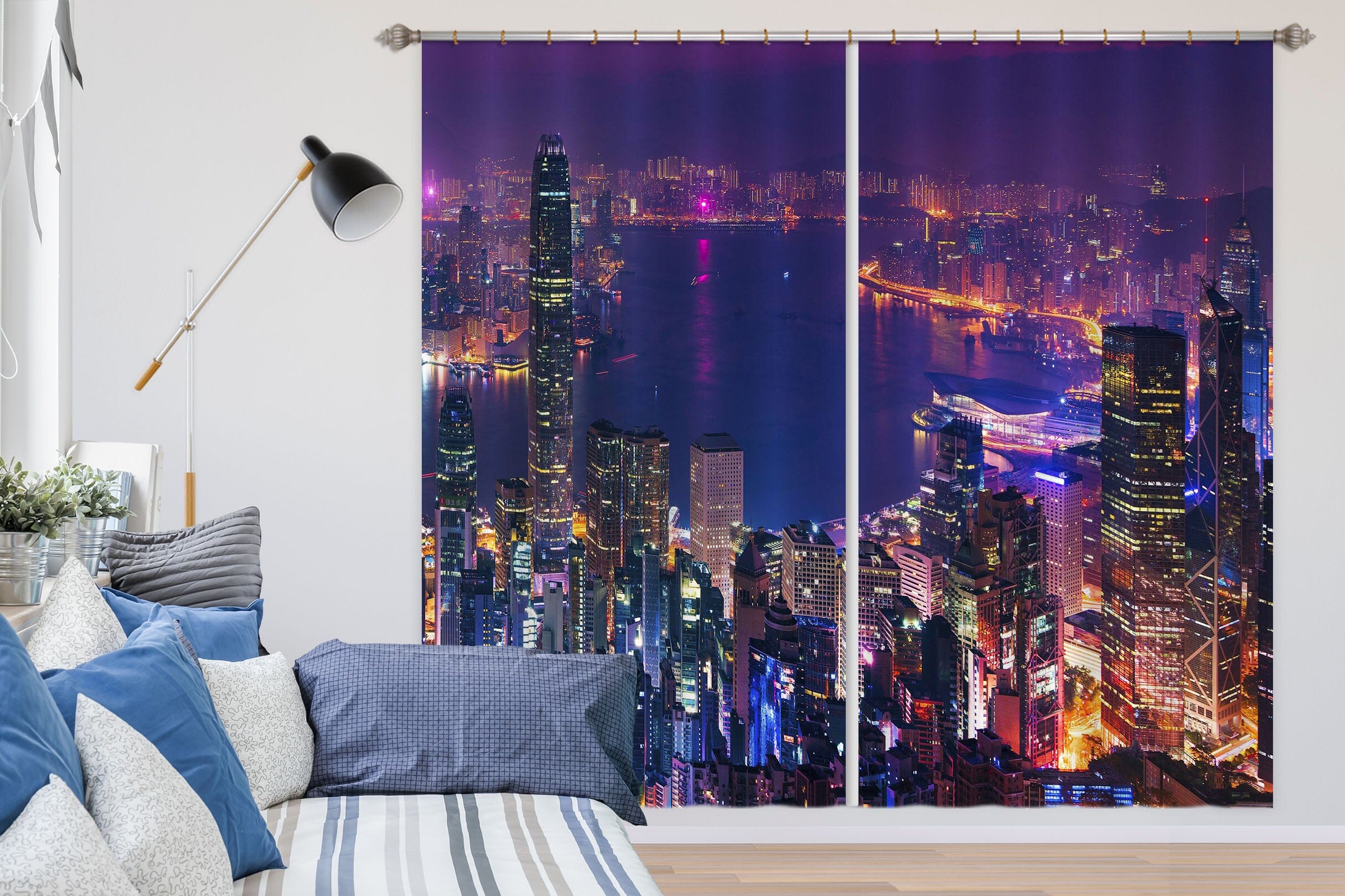 3D City Lights 180 Marco Carmassi Curtain Curtains Drapes Curtains AJ Creativity Home 