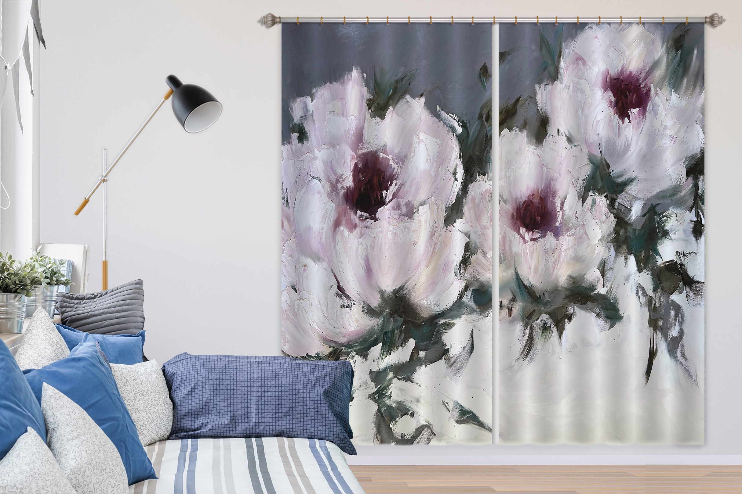 3D Pink Flower 382 Skromova Marina Curtain Curtains Drapes