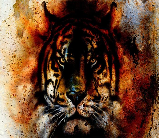 3D Painting Tiger 67 Wallpaper AJ Wallpaper 