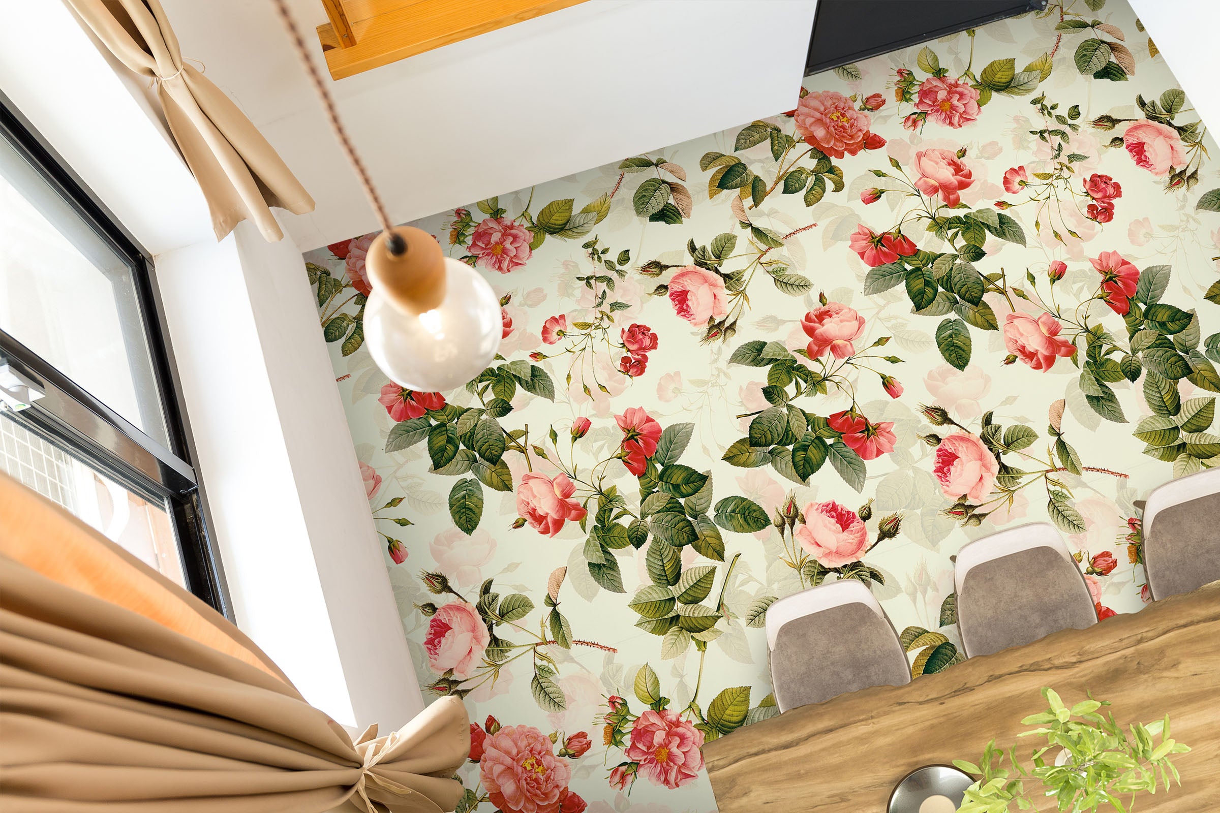 3D Pink Rose 99204 Uta Naumann Floor Mural