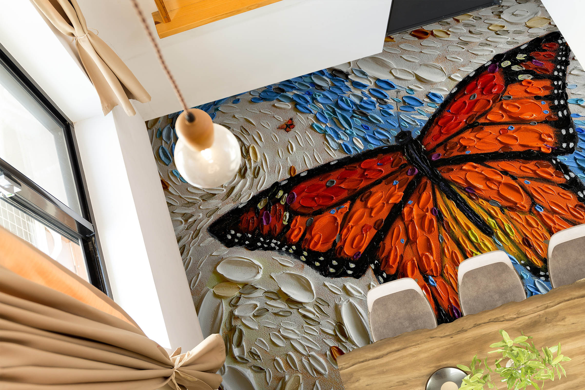 3D Butterfly 102173 Dena Tollefson Floor Mural