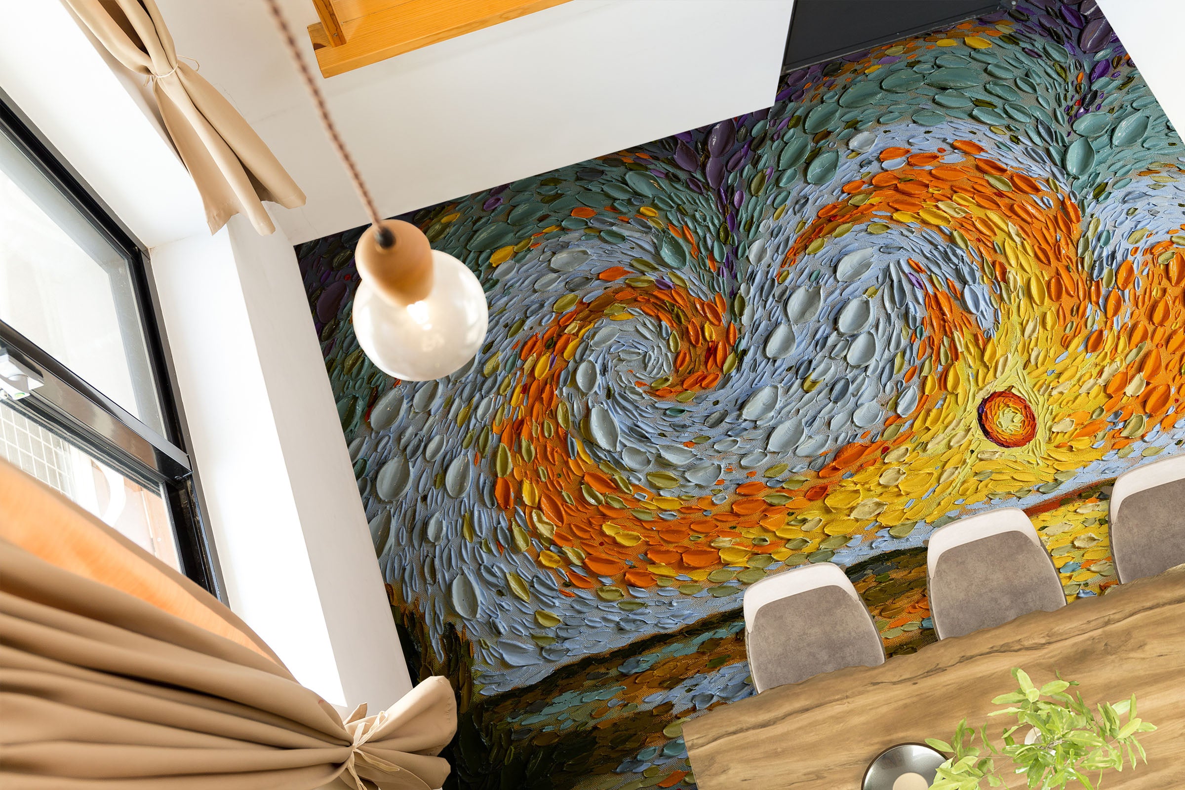 3D Sky Sunset Sun 102153 Dena Tollefson Floor Mural