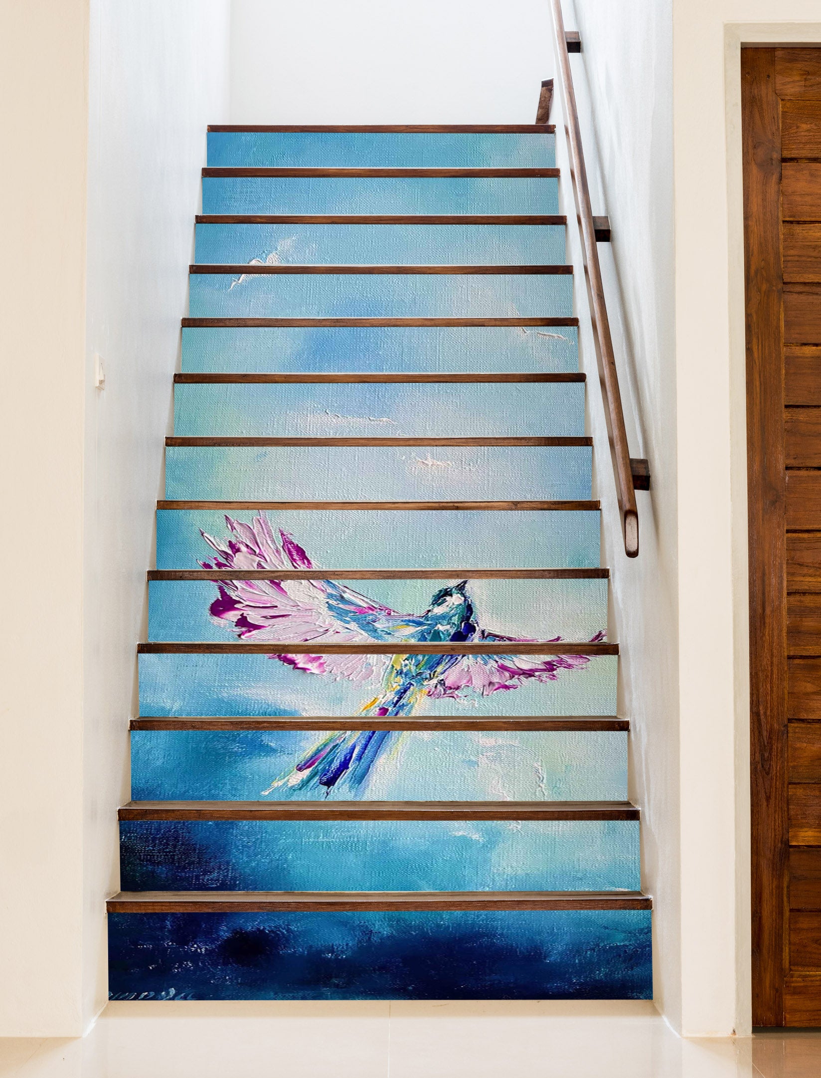 3D Painted Bird 825 Skromova Marina Stair Risers