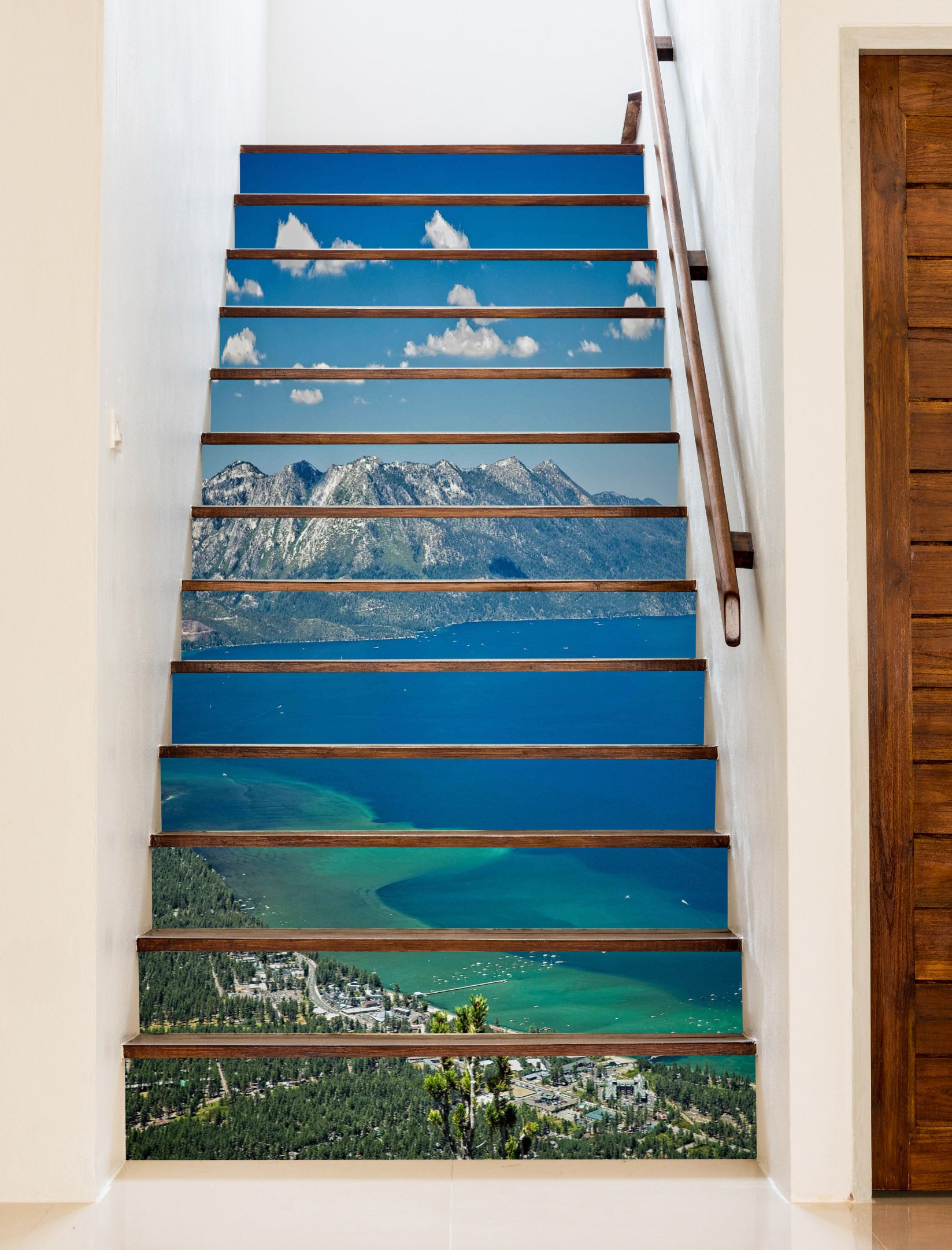 3D Mountains Seas 94115 Kathy Barefield Stair Risers