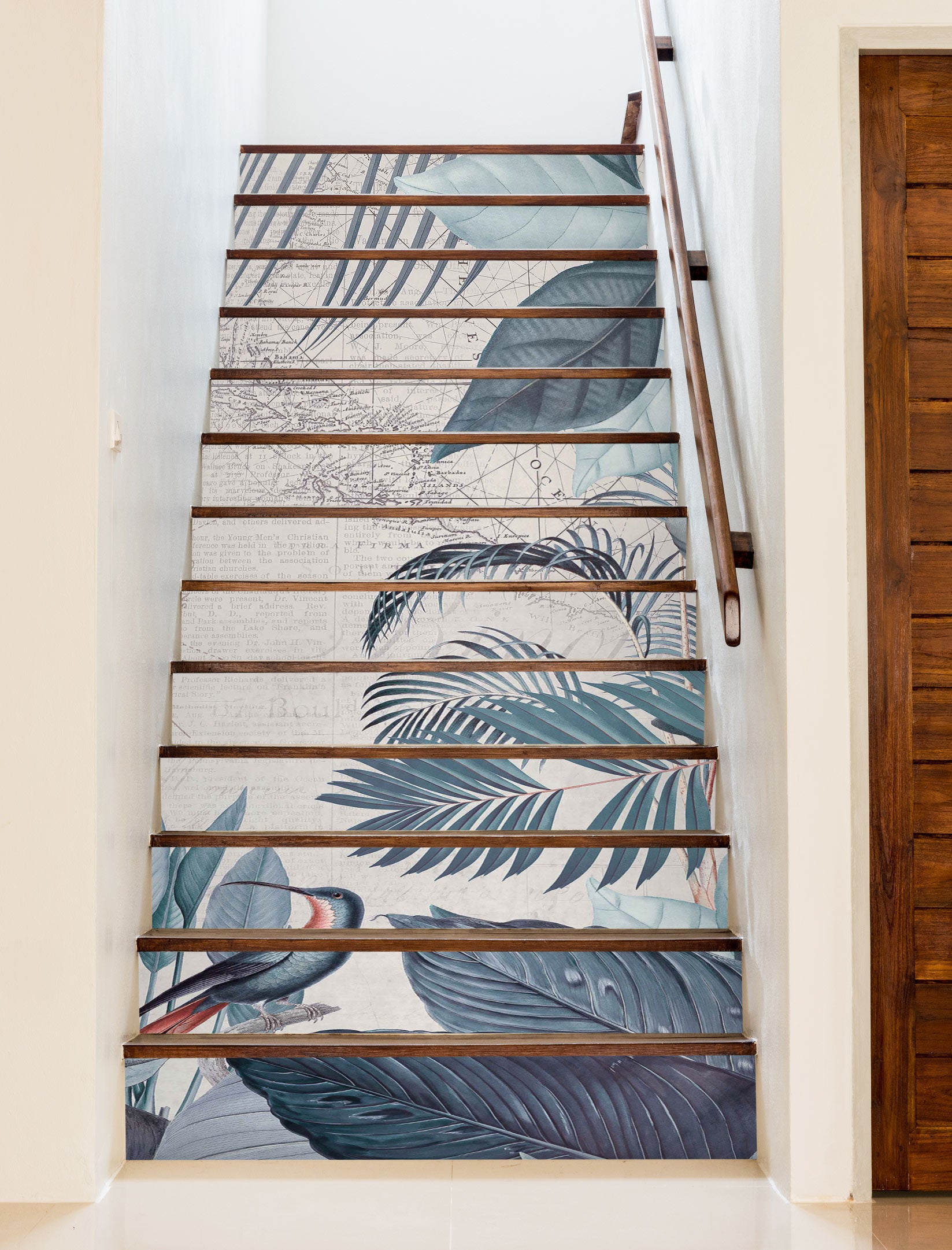 3D Bird Jungle Pattern 104102 Andrea Haase Stair Risers