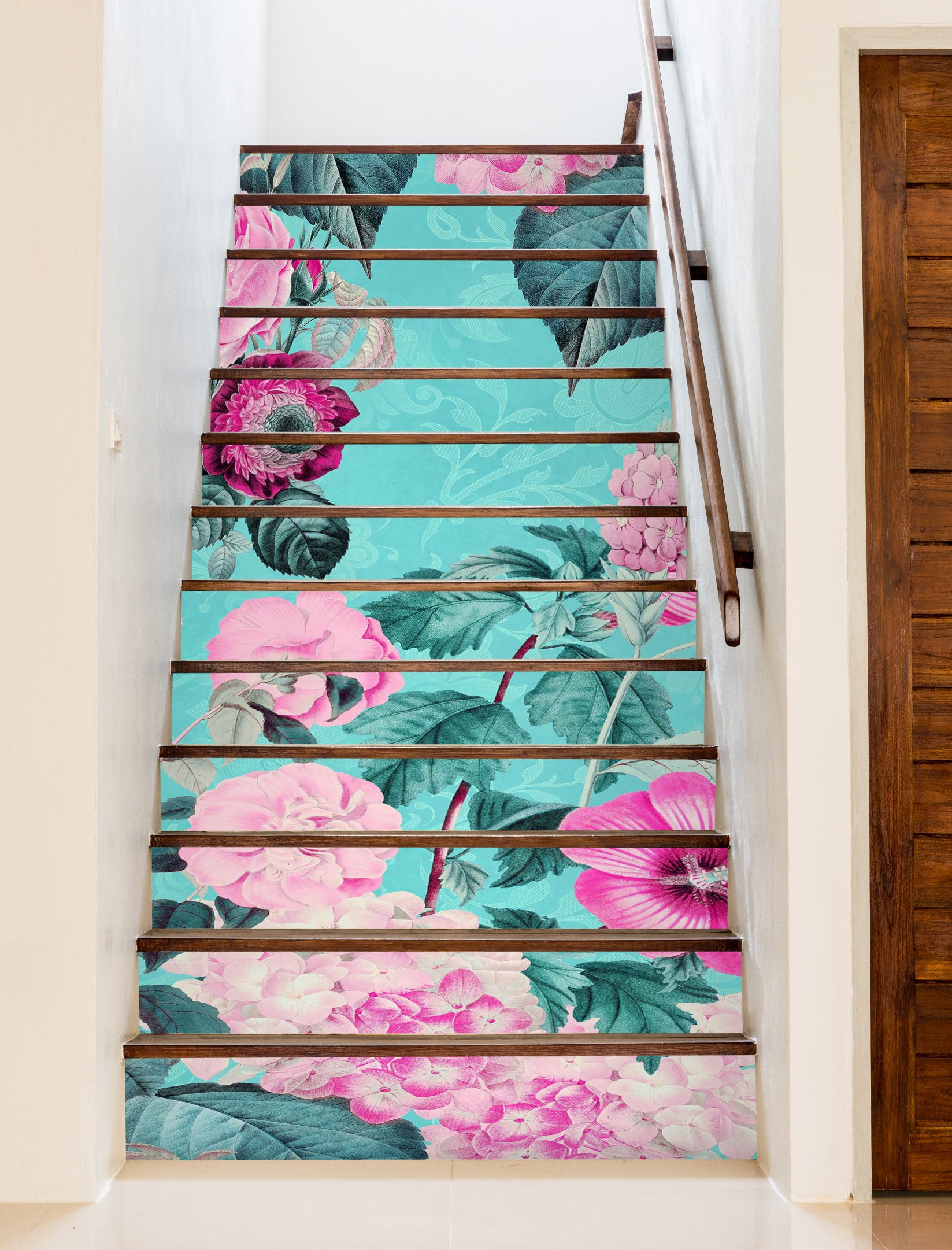 3D Flowers Pink 109220 Andrea Haase Stair Risers