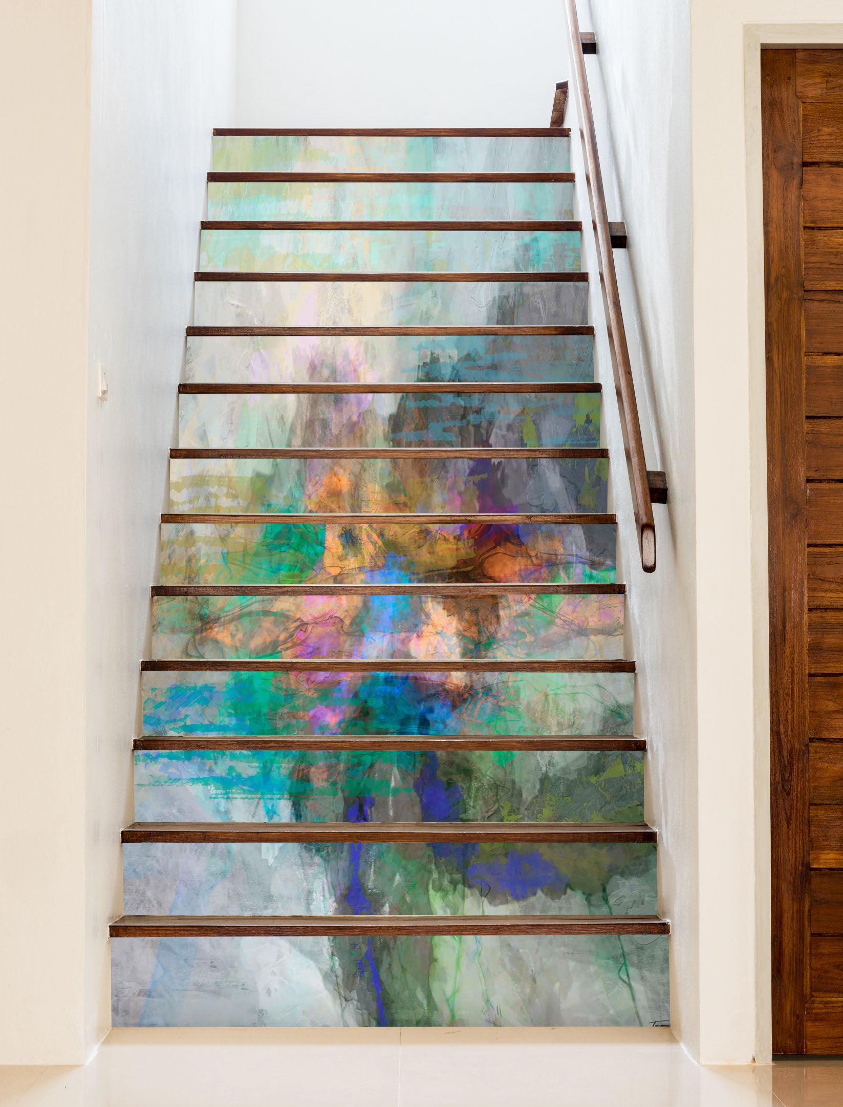 3D Ink Colorful Pattern 104212 Michael Tienhaara Stair Risers