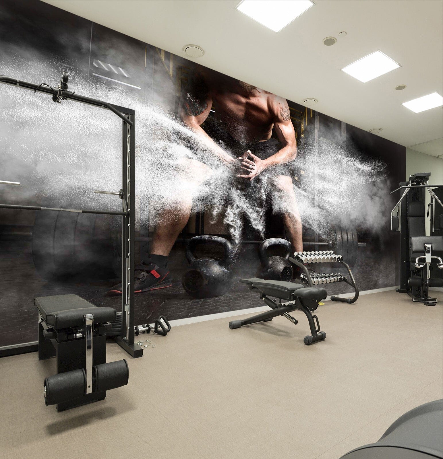 3D Dumbbell Boy 291 Wall Murals Wallpaper AJ Wallpaper 2 