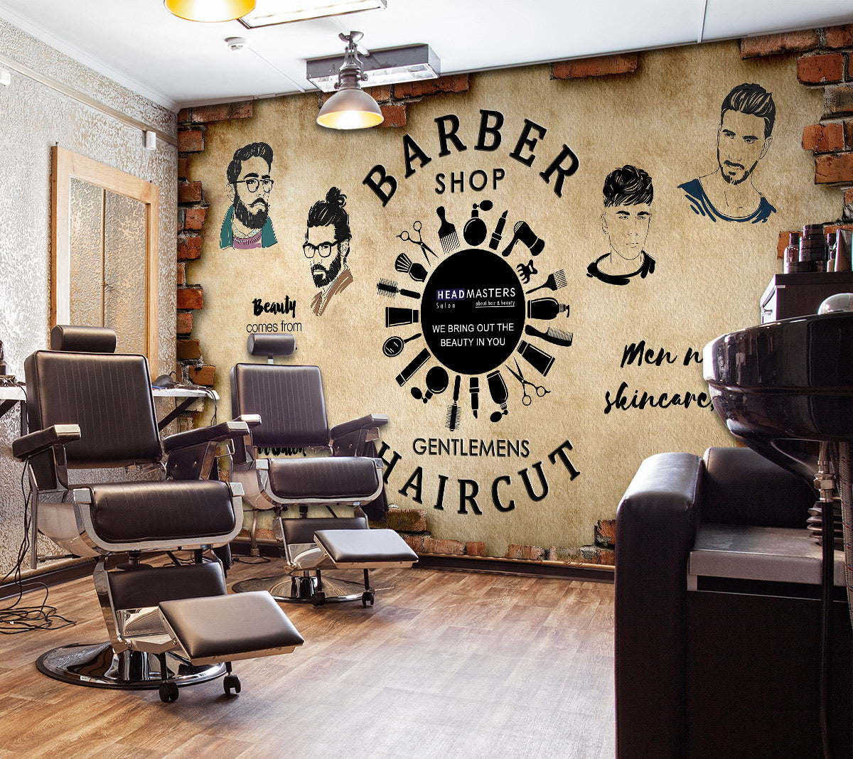 3D Haircut Hairstyle 115172 Barber Shop Wall Murals