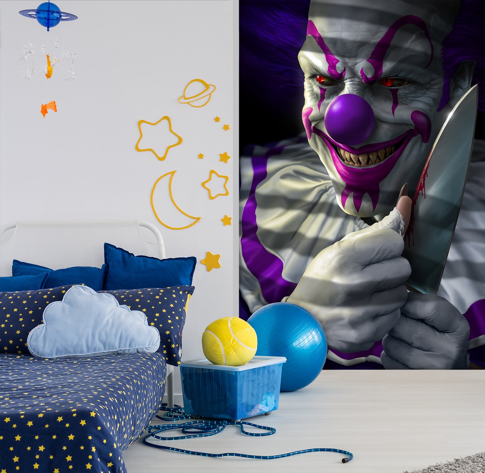 3D Clown 5033 Tom Wood Wall Mural Wall Murals