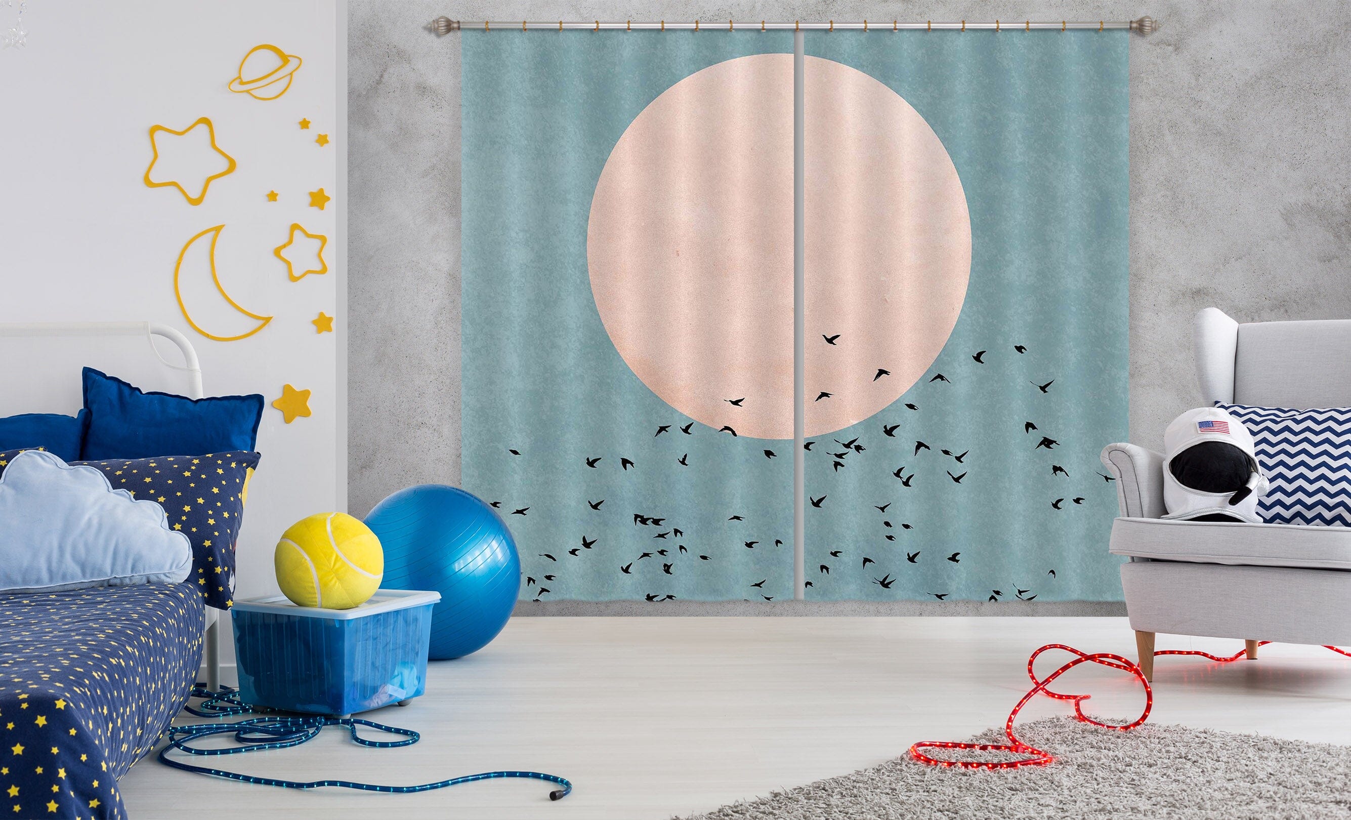 3D Fly Away 043 Boris Draschoff Curtain Curtains Drapes Curtains AJ Creativity Home 