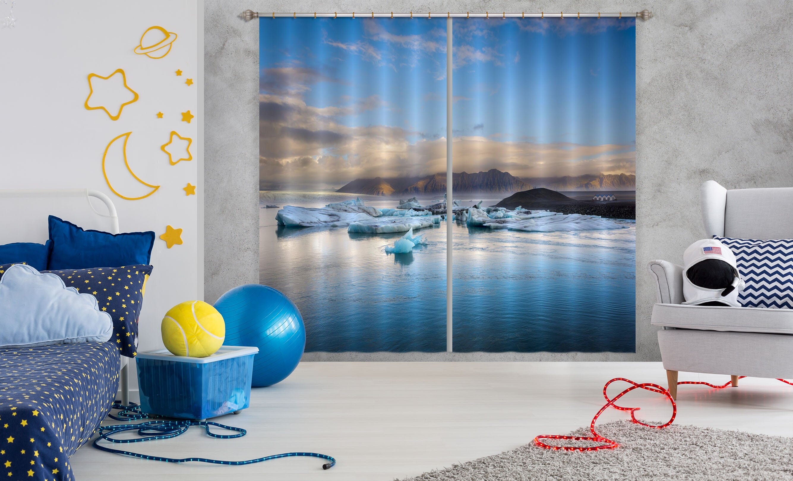 3D Blue Lake 134 Marco Carmassi Curtain Curtains Drapes Curtains AJ Creativity Home 