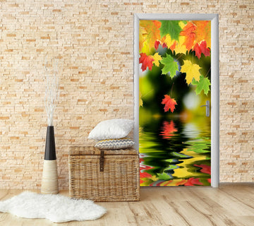 3D Leaves 24077 Door Mural