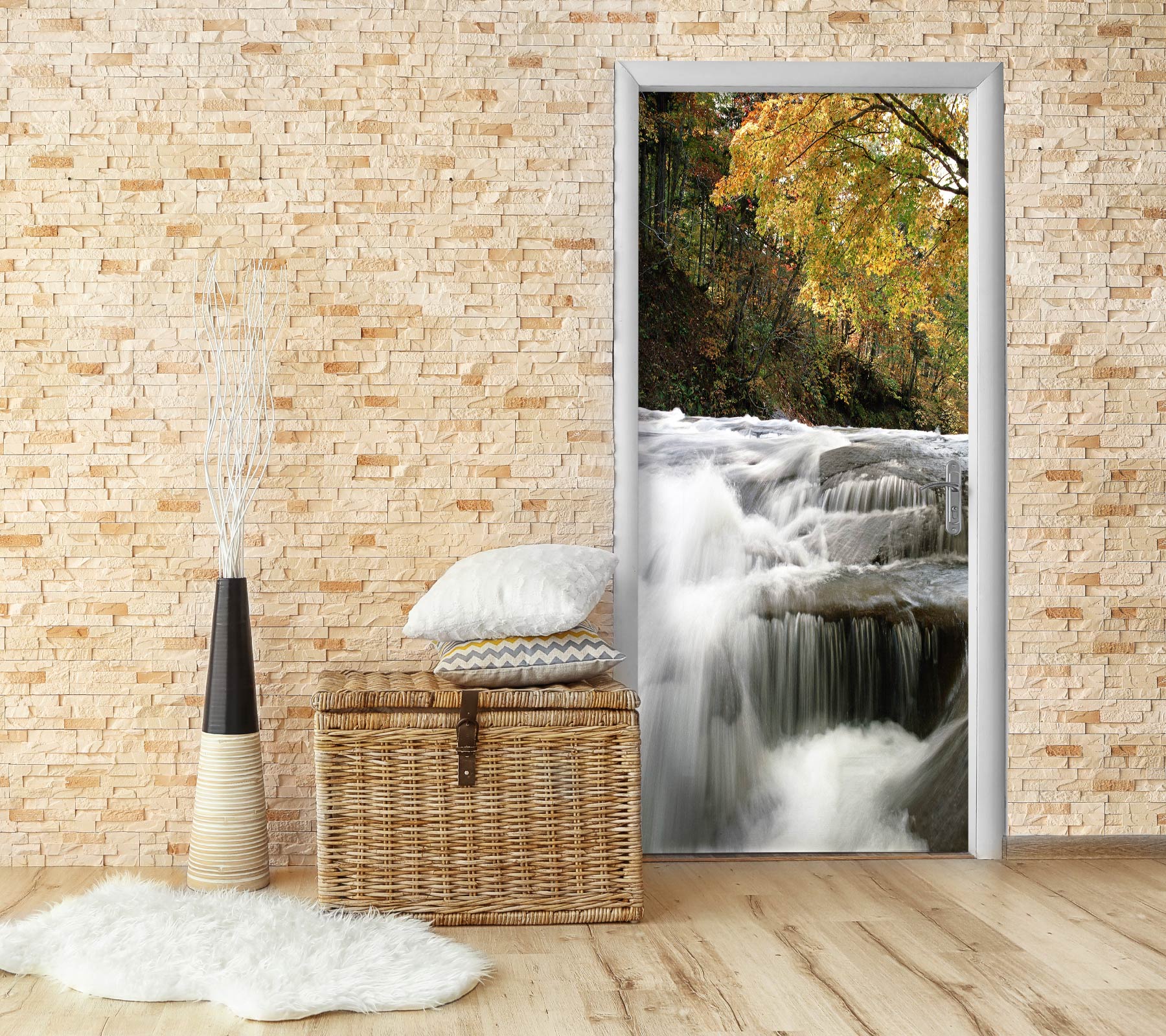 3D Waterfall 23046 Door Mural