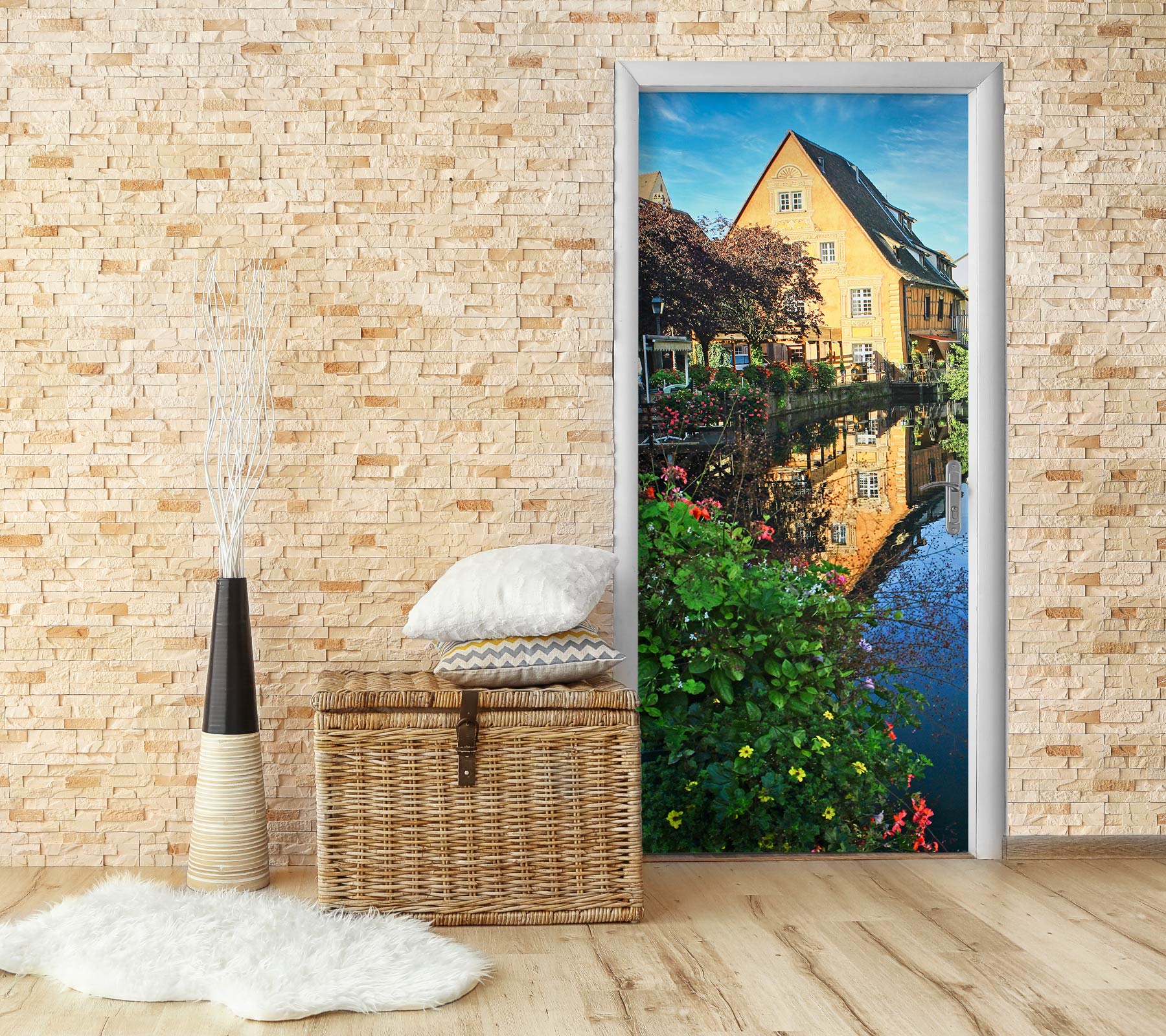 3D River House 110185 Kathy Barefield Door Mural