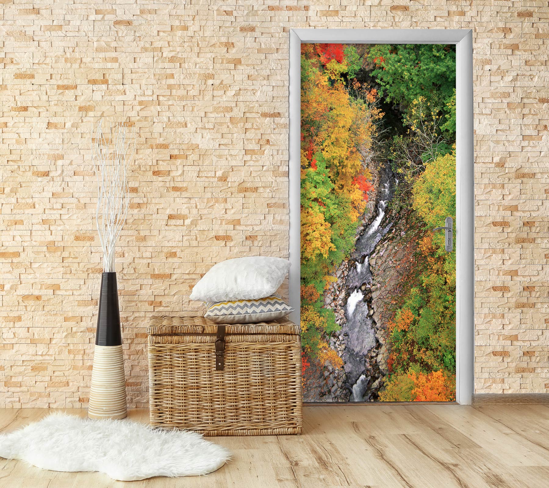 3D Maple Forest 043 Door Mural