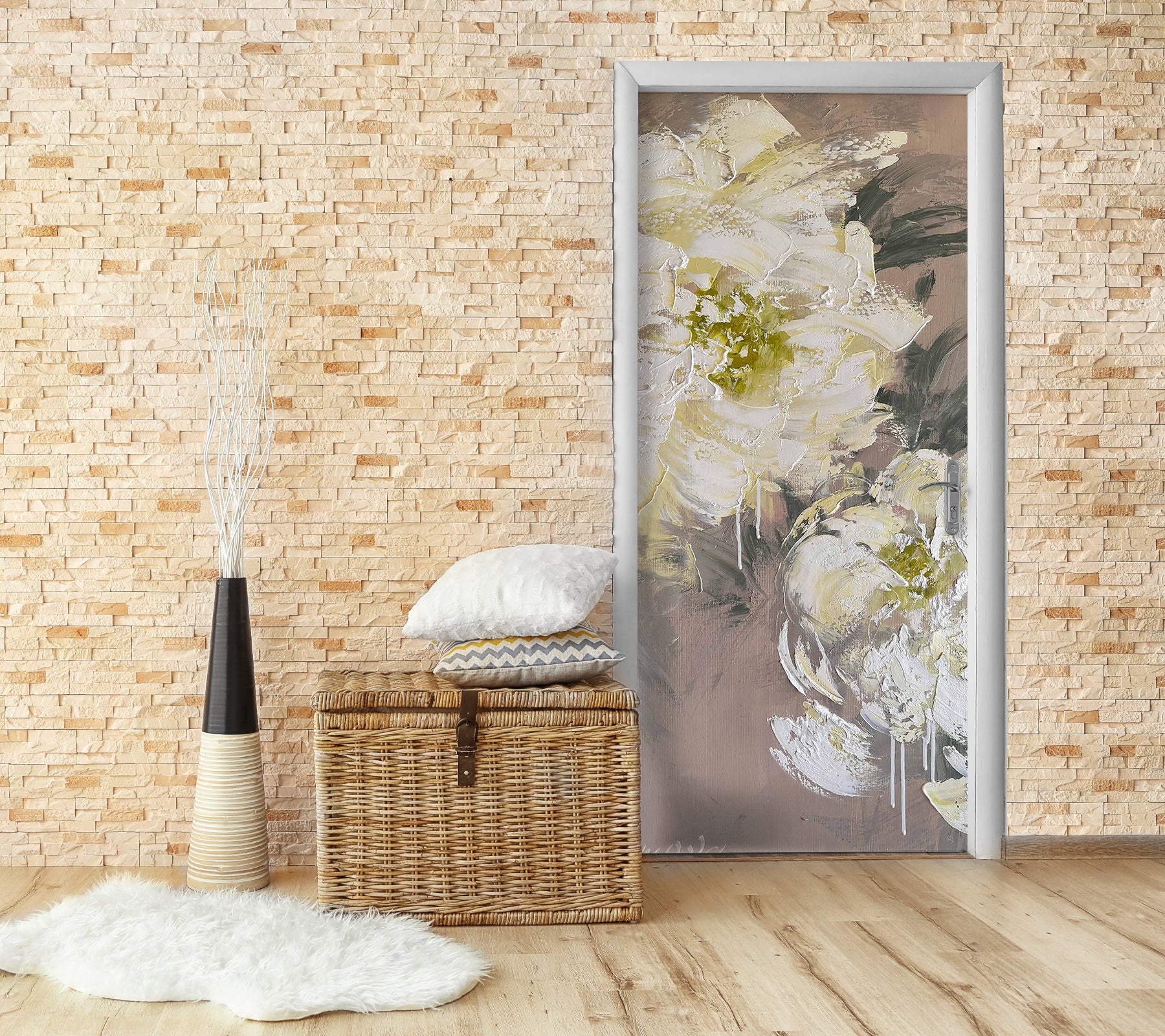 3D Gouache Petal 3142 Skromova Marina Door Mural