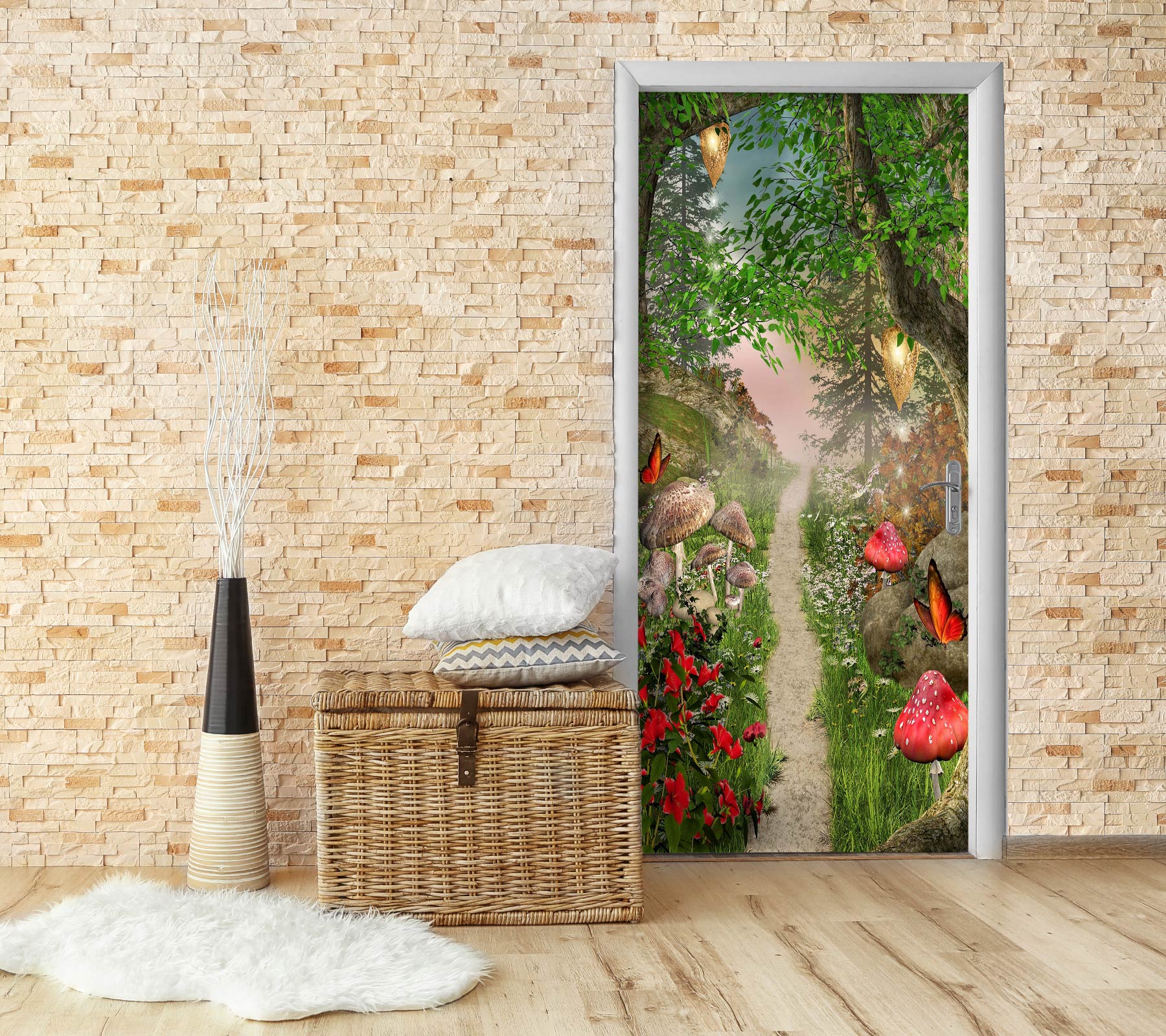 3D Jungle Path 23026 Door Mural