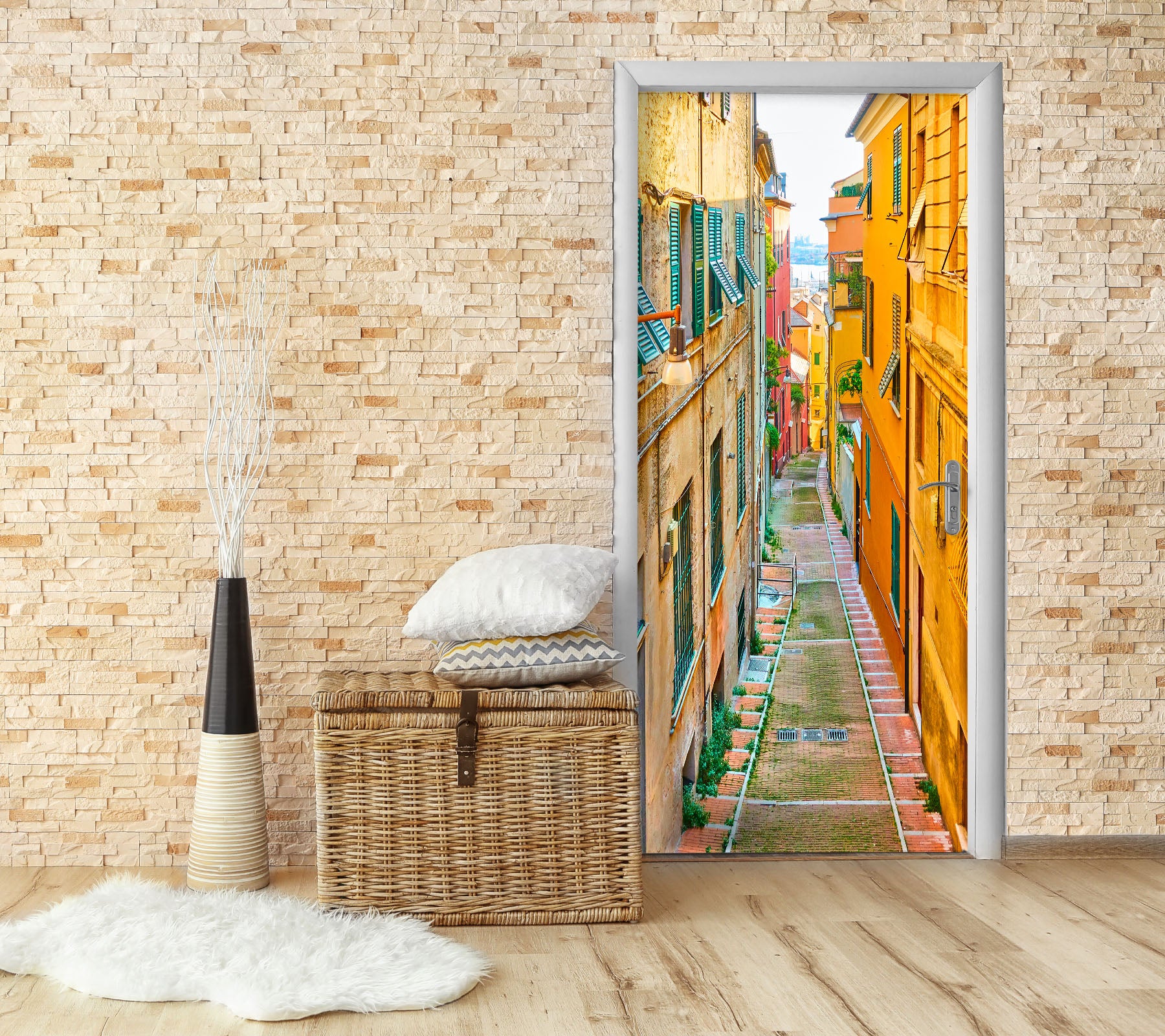 3D House Path 22178 Door Mural