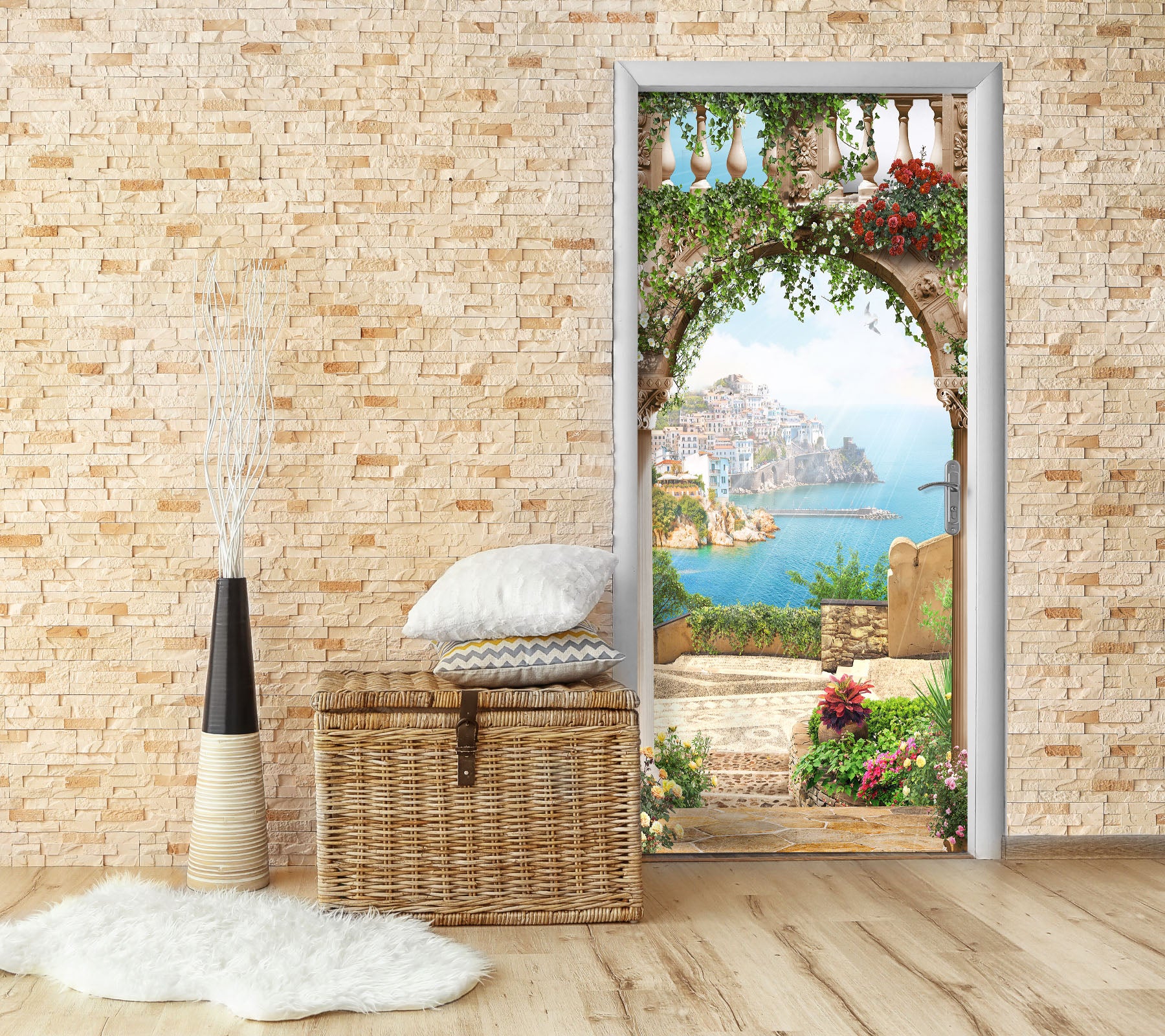 3D Island Door 22084 Door Mural