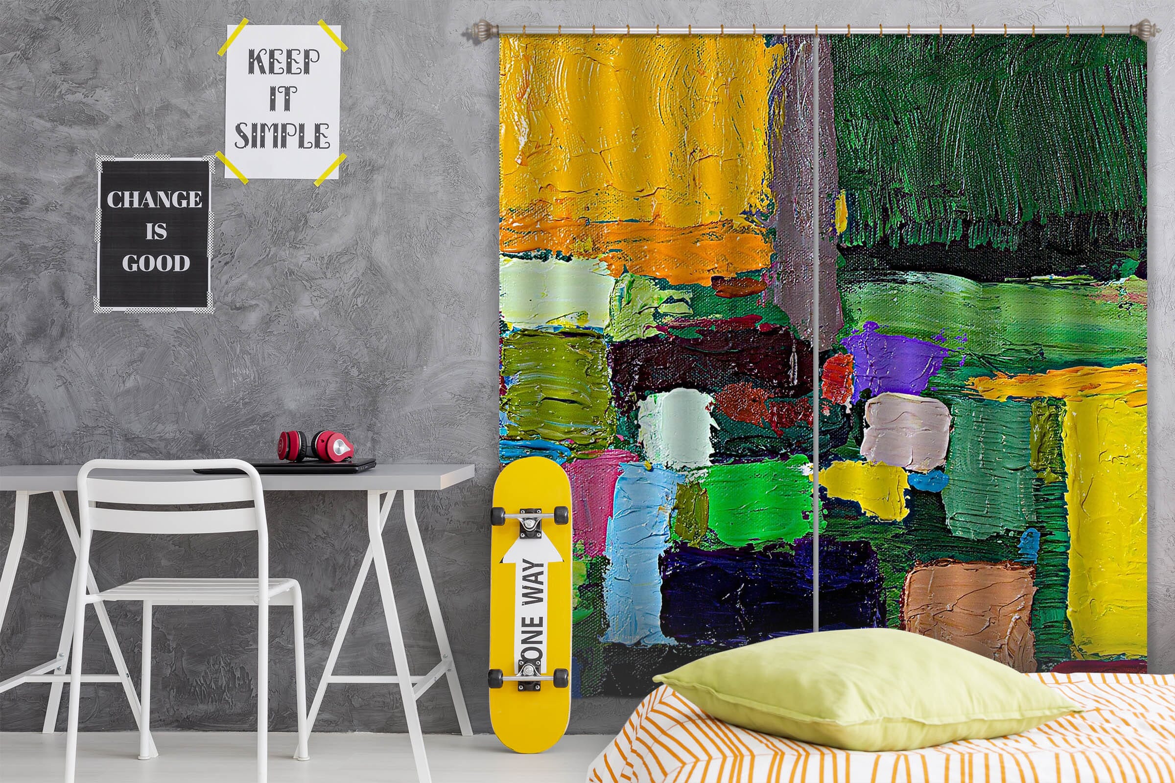 3D Color Graffiti 189 Allan P. Friedlander Curtain Curtains Drapes Curtains AJ Creativity Home 