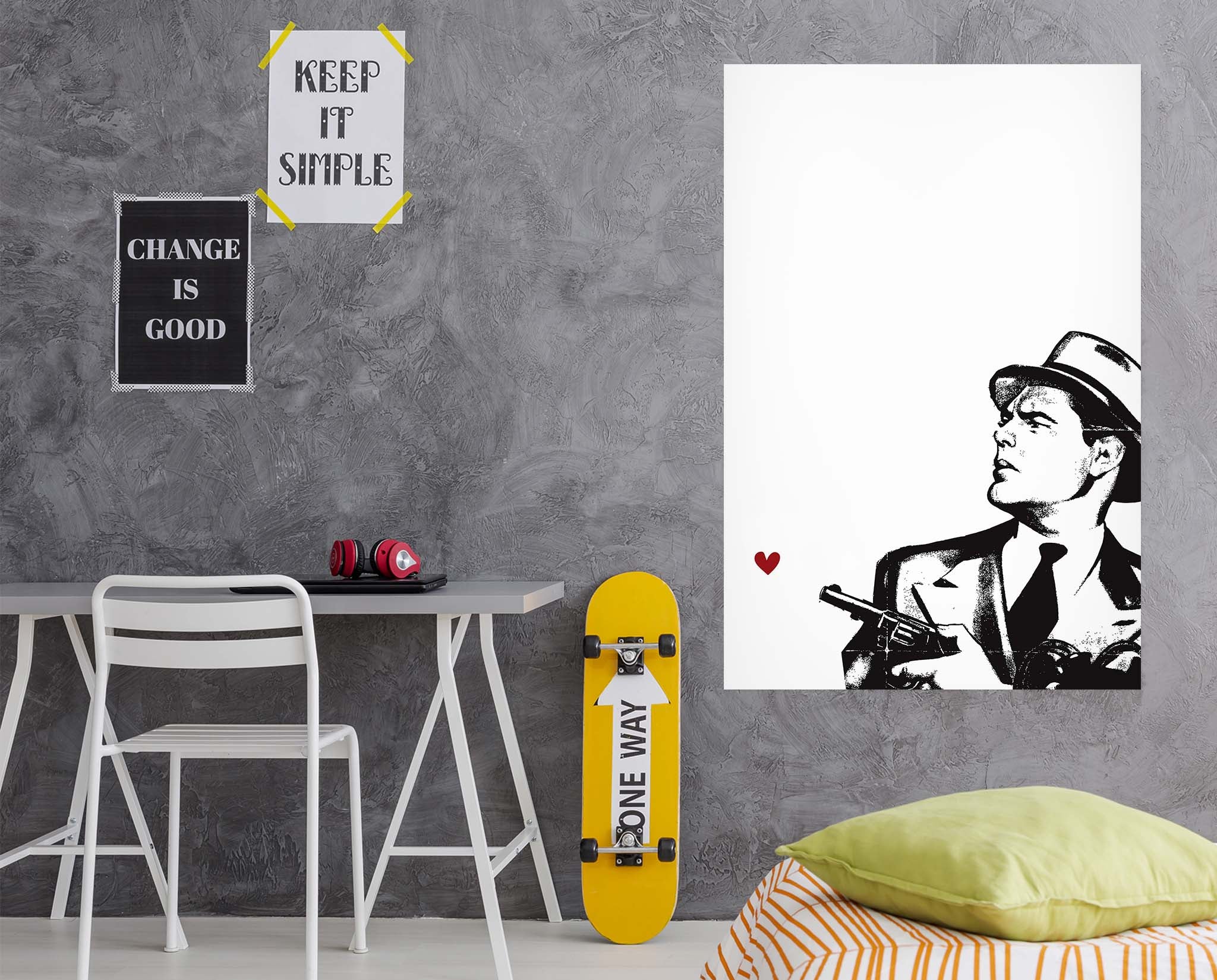 3D Sketch Men 136 Boris Draschoff Wall Sticker