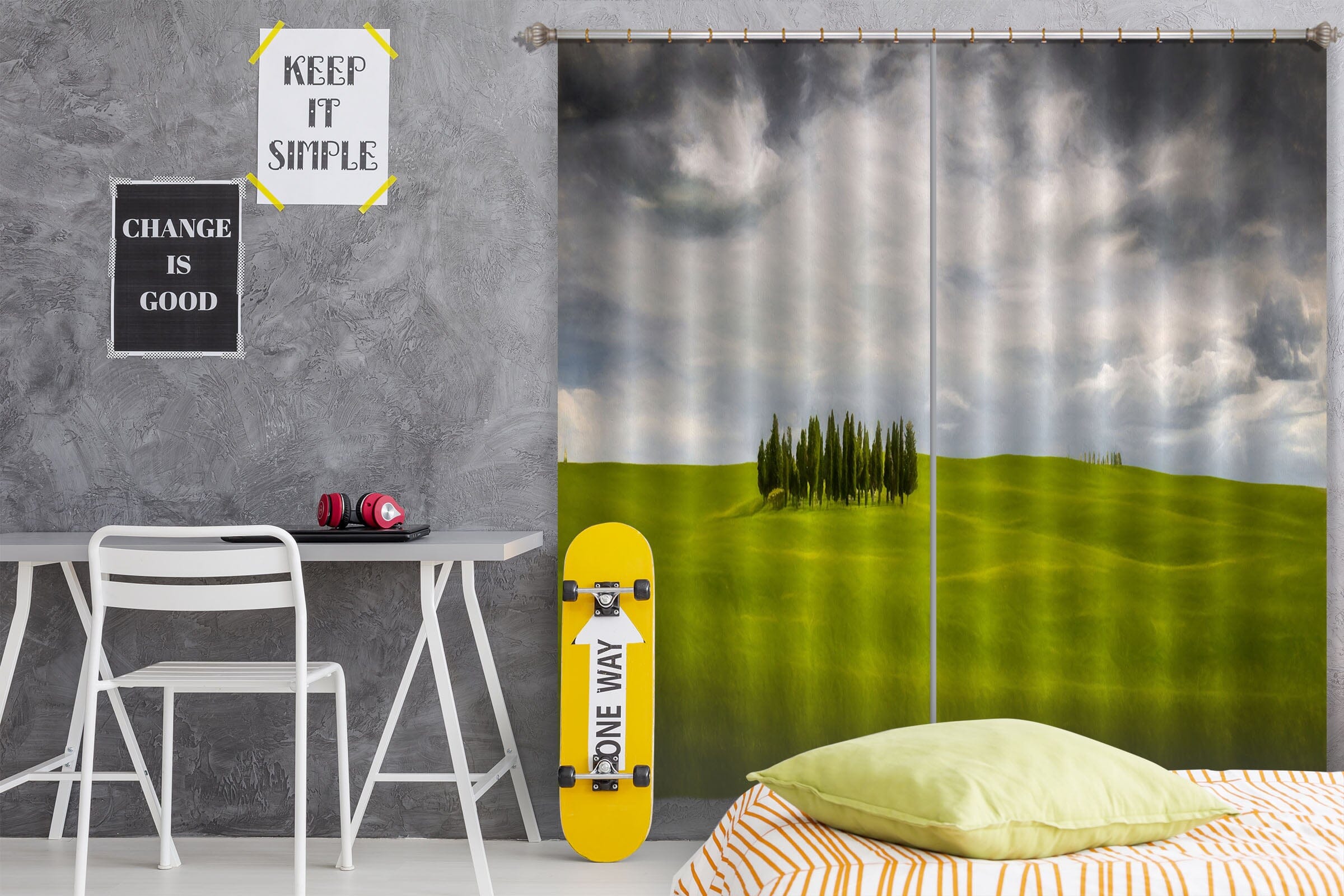 3D Grass Field 088 Marco Carmassi Curtain Curtains Drapes Curtains AJ Creativity Home 