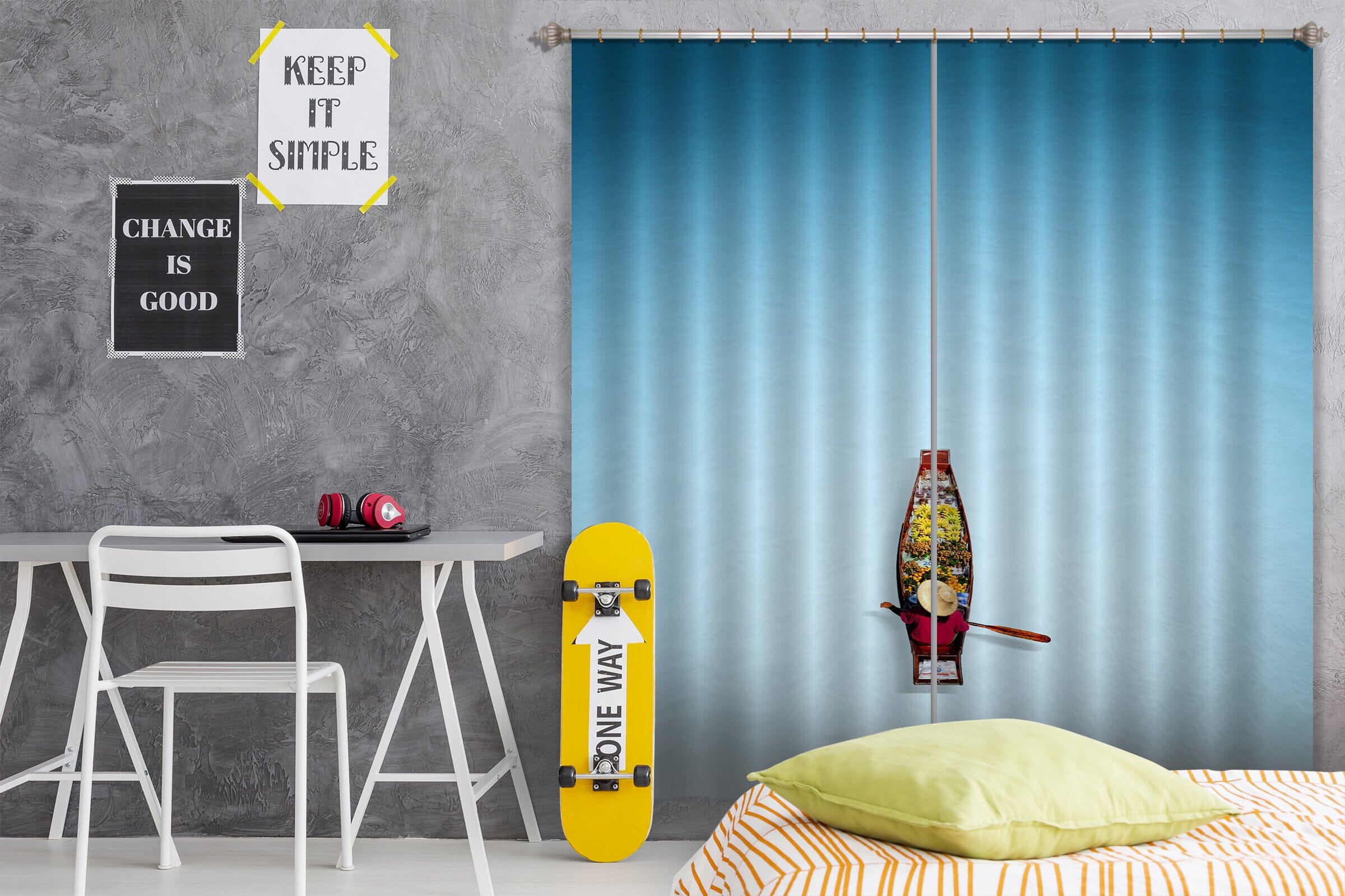 3D Boat In Water 074 Marco Carmassi Curtain Curtains Drapes Curtains AJ Creativity Home 