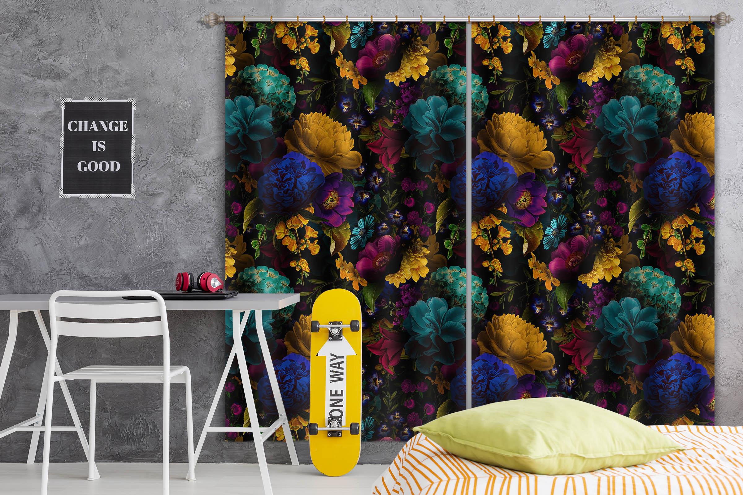 3D Color Graffiti 106 Uta Naumann Curtain Curtains Drapes