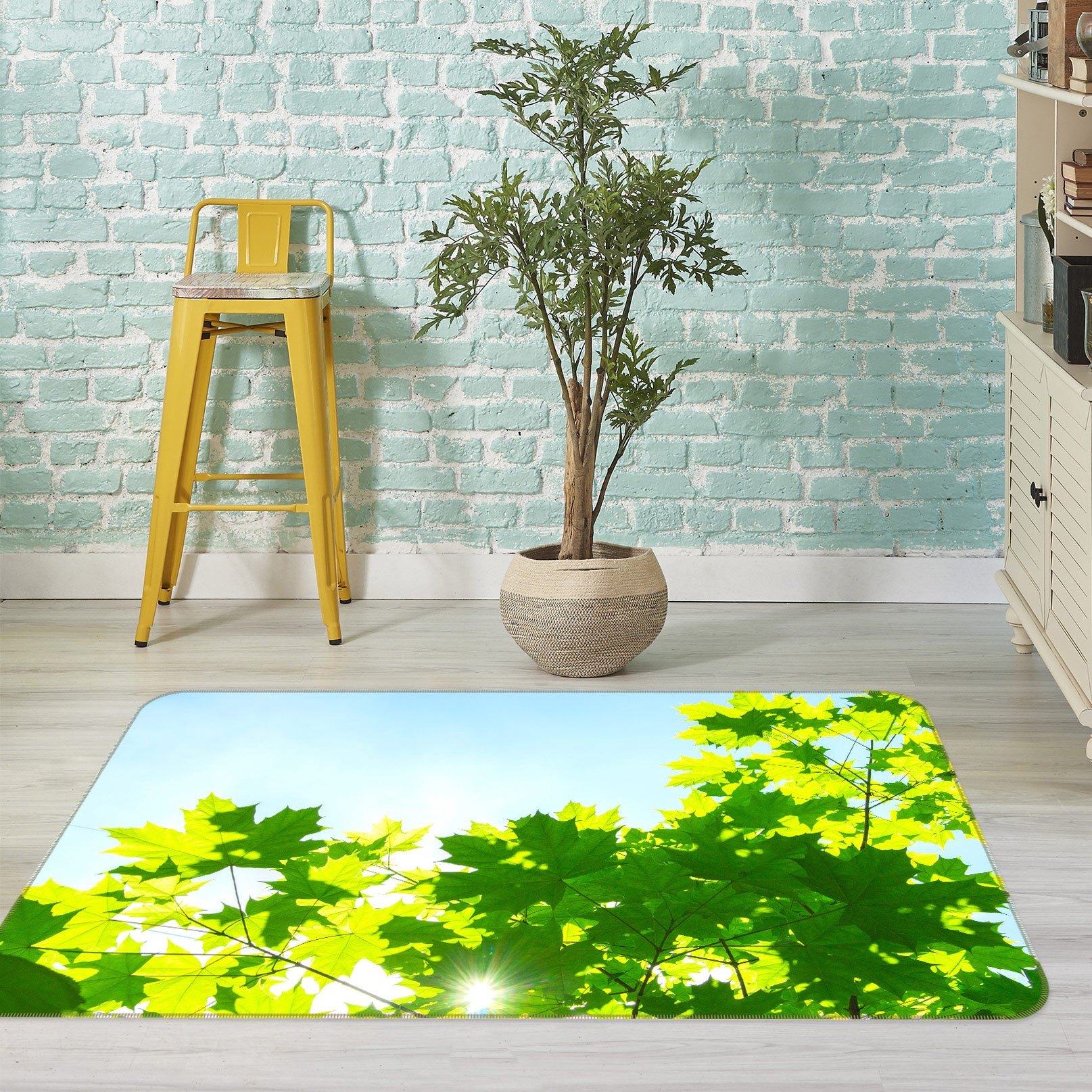 3D Leaves 77207 Non Slip Rug Mat