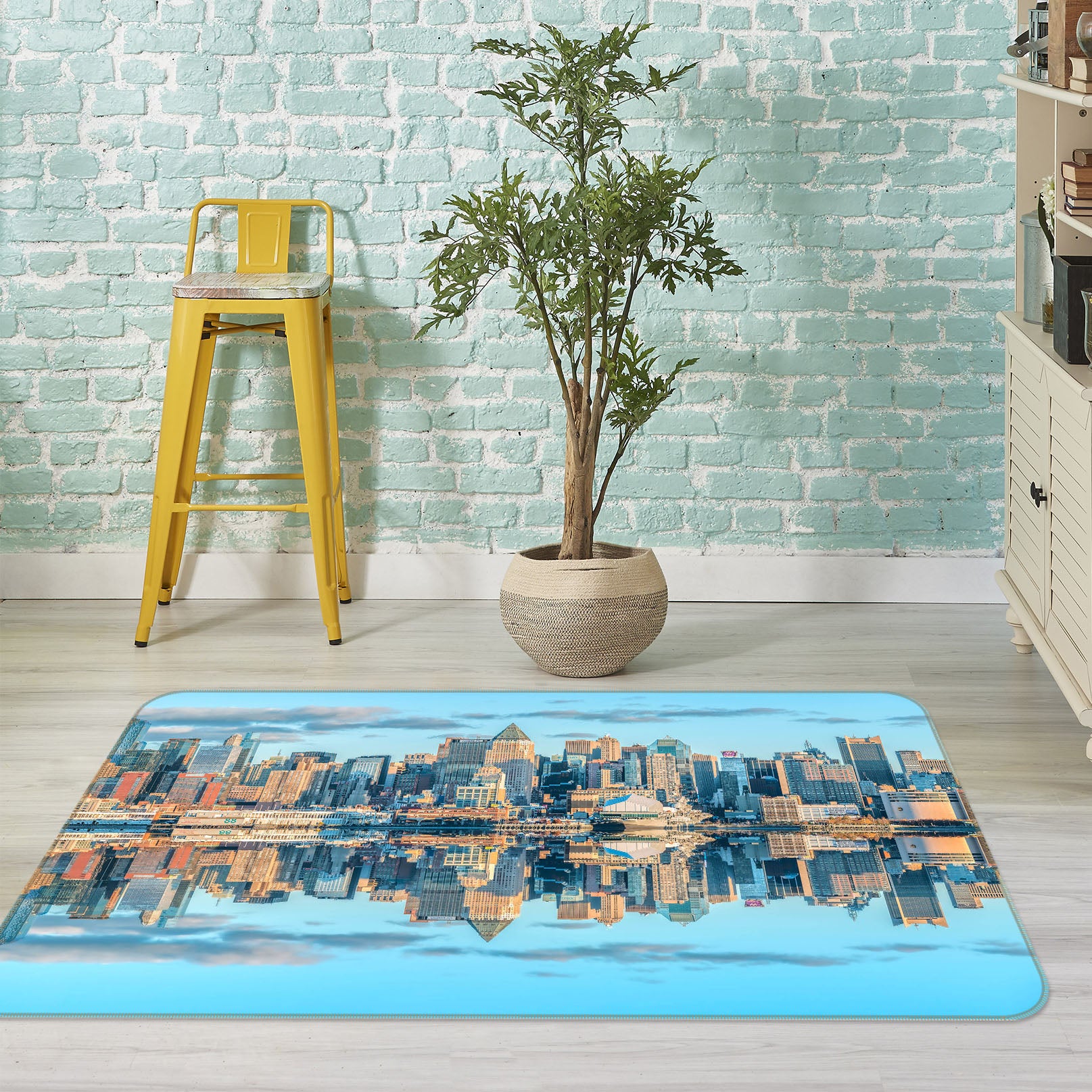 3D New York River 116 Assaf Frank Rug Non Slip Rug Mat