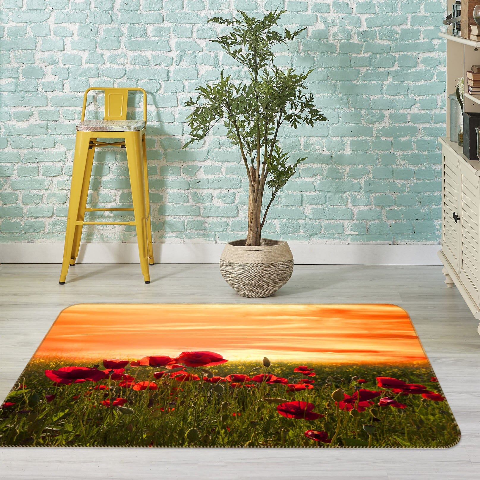 3D Red Flowers 1142 Marco Carmassi Rug Non Slip Rug Mat Mat AJ Creativity Home 