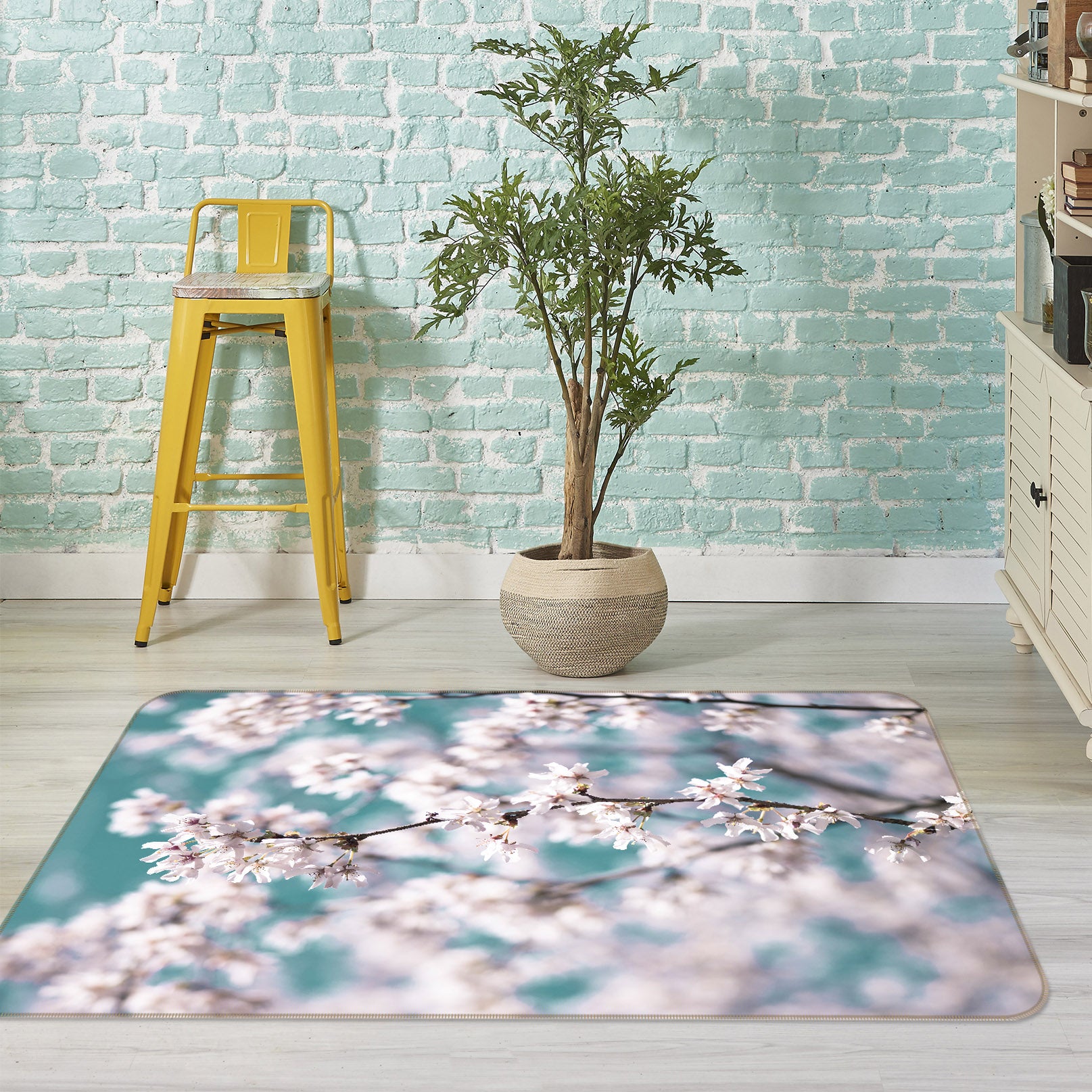 3D Flower Branch 83208 Assaf Frank Rug Non Slip Rug Mat